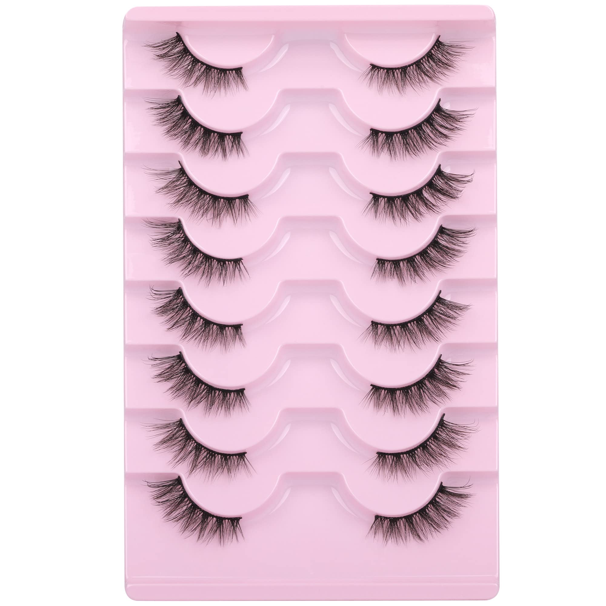 Cils demi-longs Mavphnee pour un regard naturel et élégant.