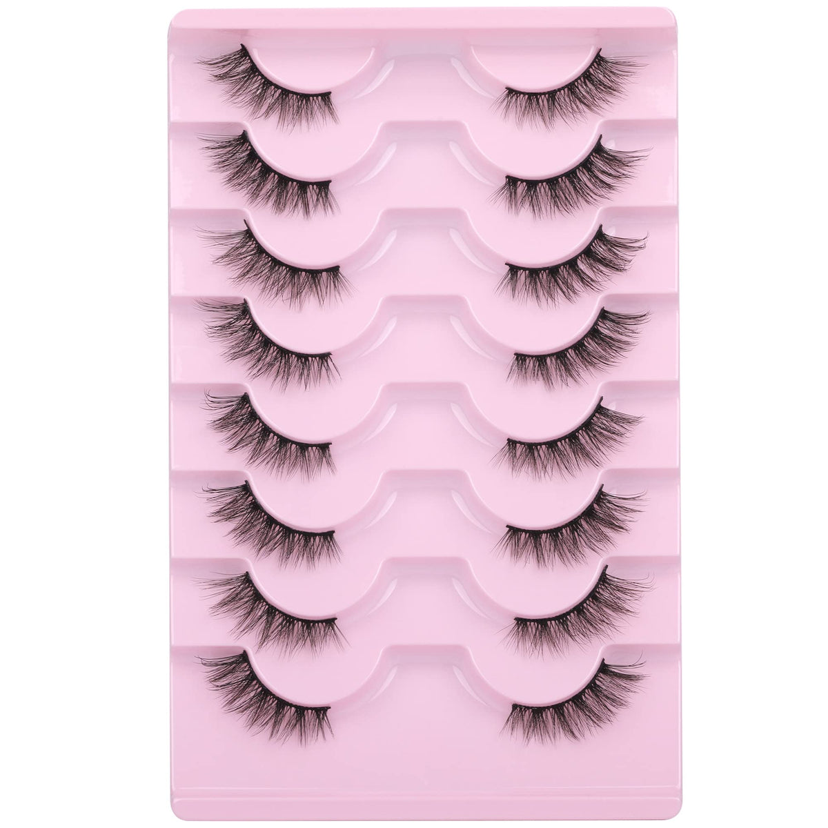 Cils demi-longs Mavphnee pour un regard naturel et élégant.