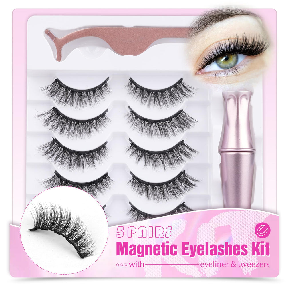 Kit Mavphnee cils magnétiques et liner pour une allure instantanée sans colle