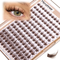 Mavphnee cils marron en grappes aperçu avant-après pour un regard naturel
