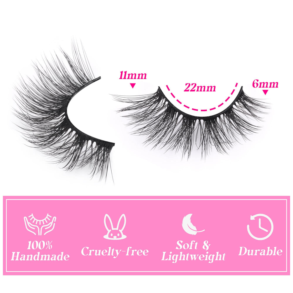 Cils multi-couches Mavphnee, effet wispy pour un look léger.