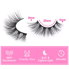 Cils multi-couches Mavphnee, effet wispy pour un look léger.