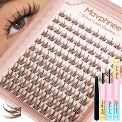 Cils bruns en clusters mavphnee 10-16mm pour volume naturel.