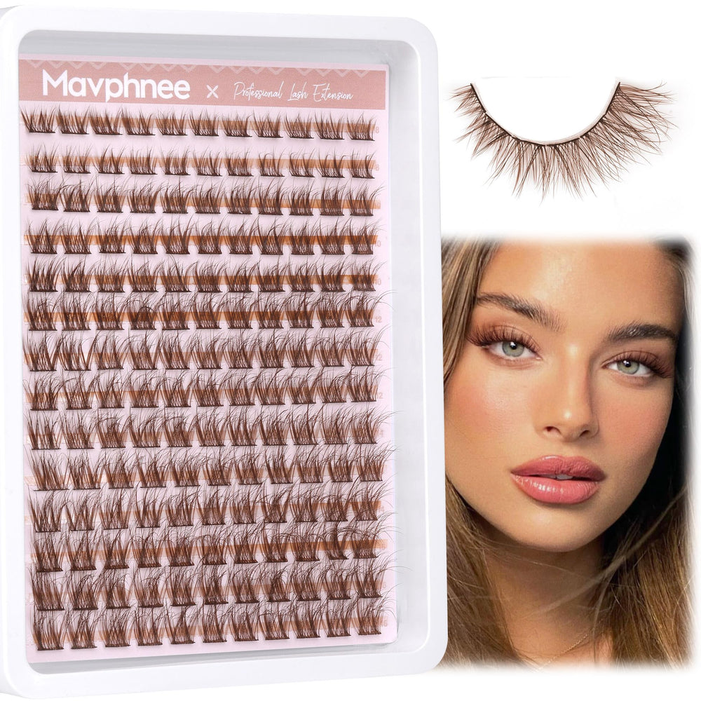 Mavphnee clusters cils bruns durables – réutilisables avec soin.