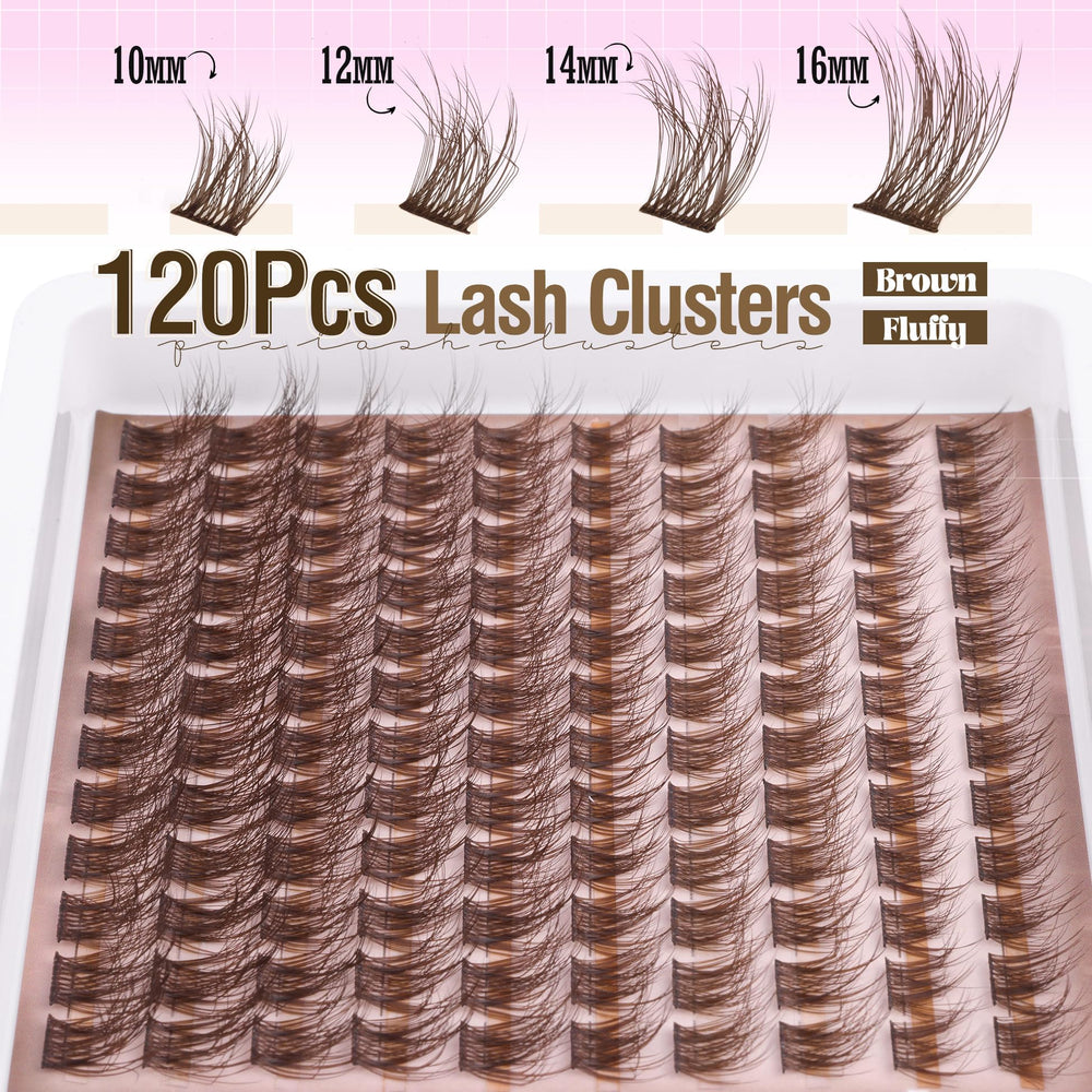 Clusters cils marron naturel Mavphnee pour un look discret