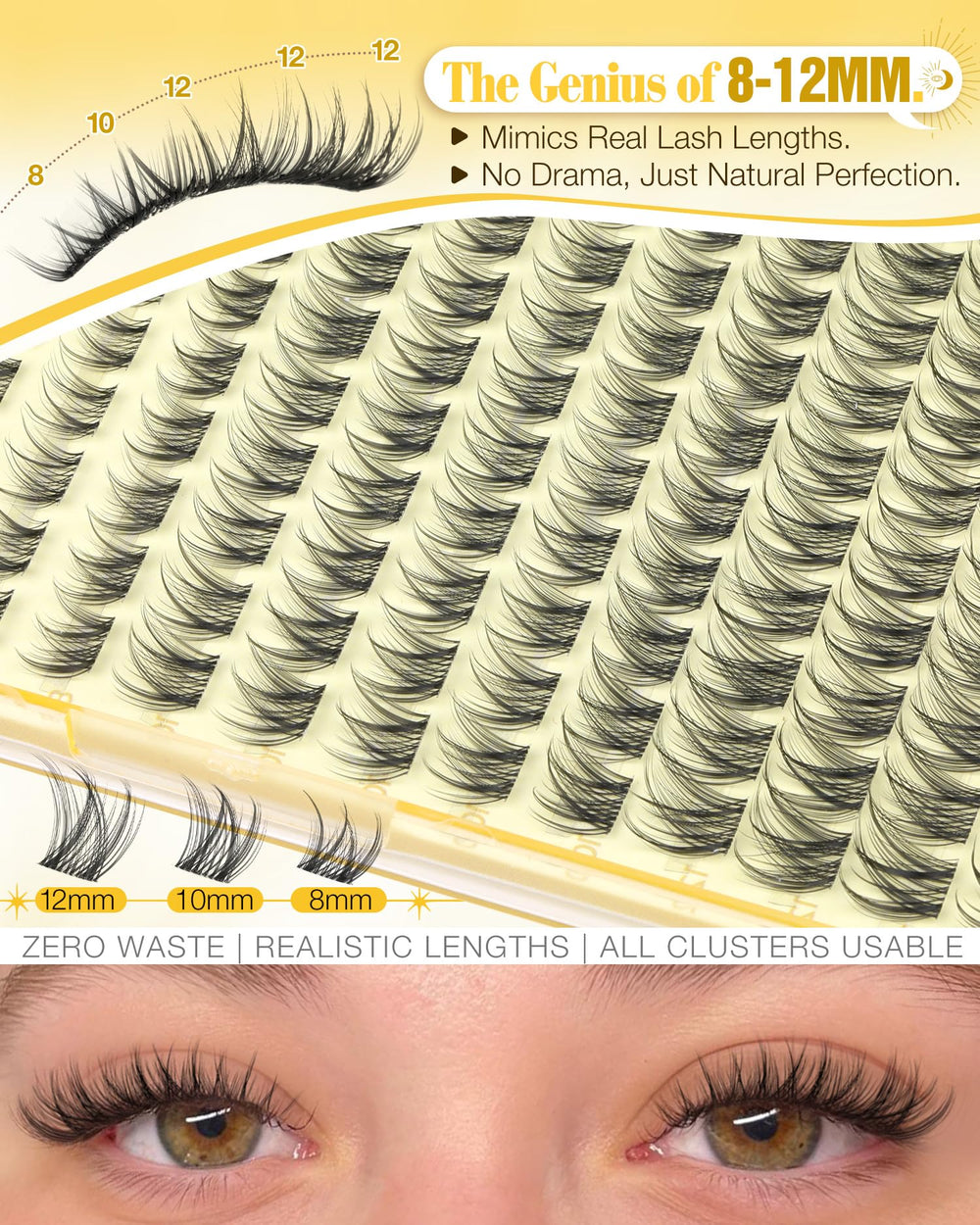 Mavphnee colle cils séchage rapide, tenue durable et sans paquets.