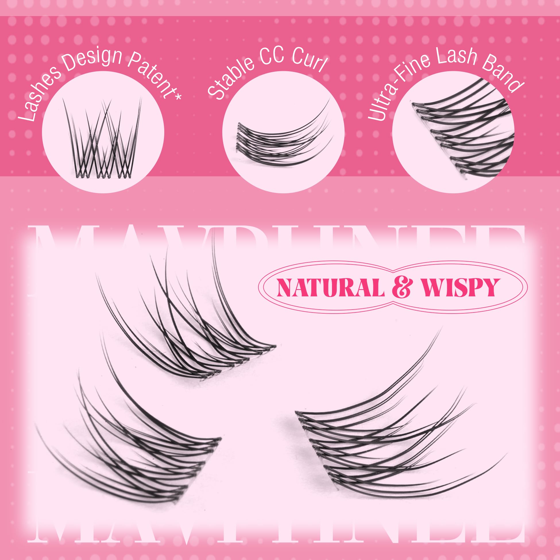 Mavphnee dissolvant-cluster pour un retrait doux sans tirer les cils.