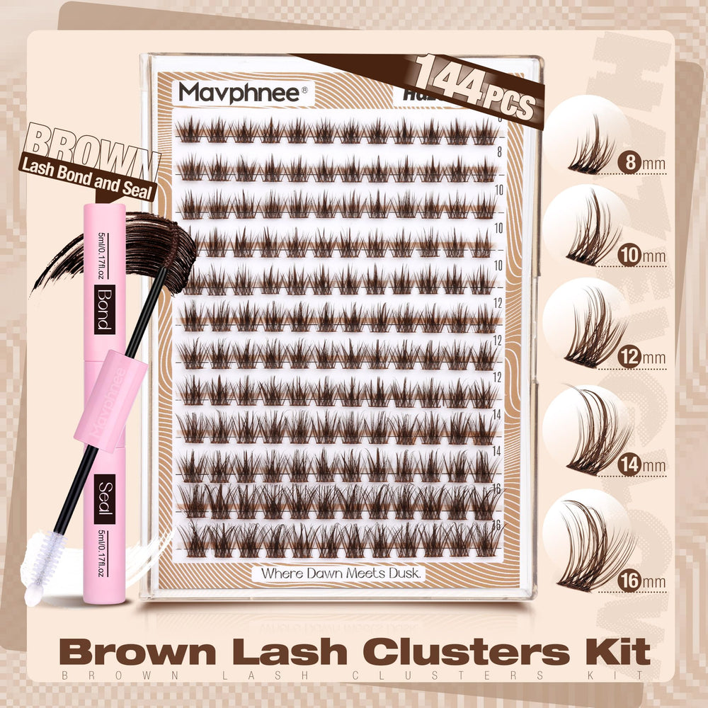Mavphnee ensemble clusters brun 144 pièces pour volume personnalisable.