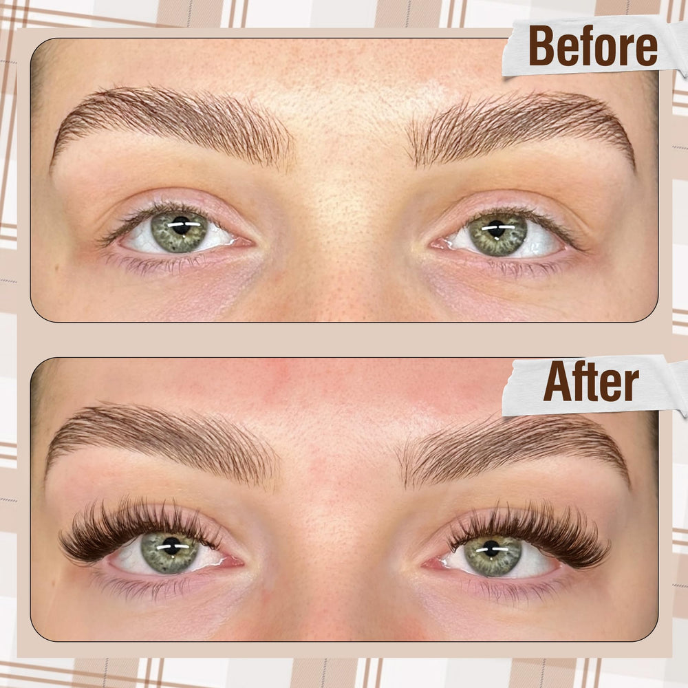 Extensions cils bruns subtils Mavphnee, longueur 10-18mm pour un regard raffiné