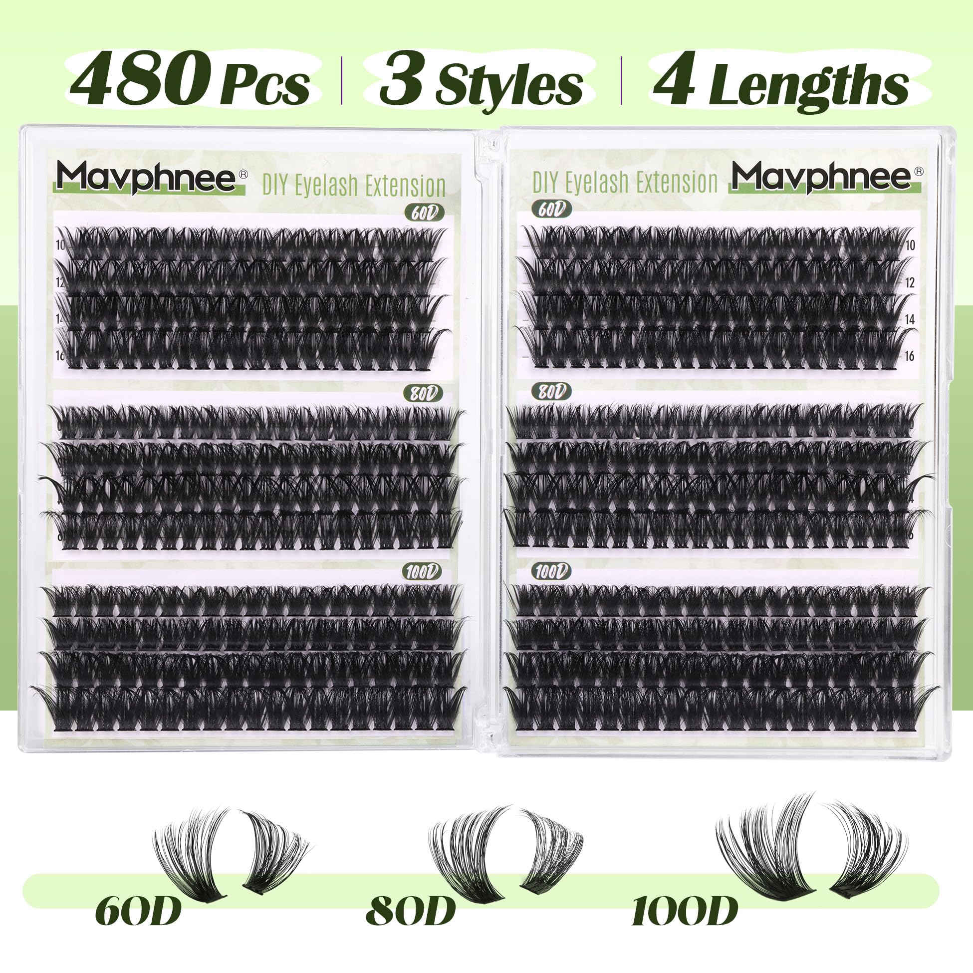 Mavphnee extensions D-Curly 60D-80D-100D, densité variée pour volume immédiat.