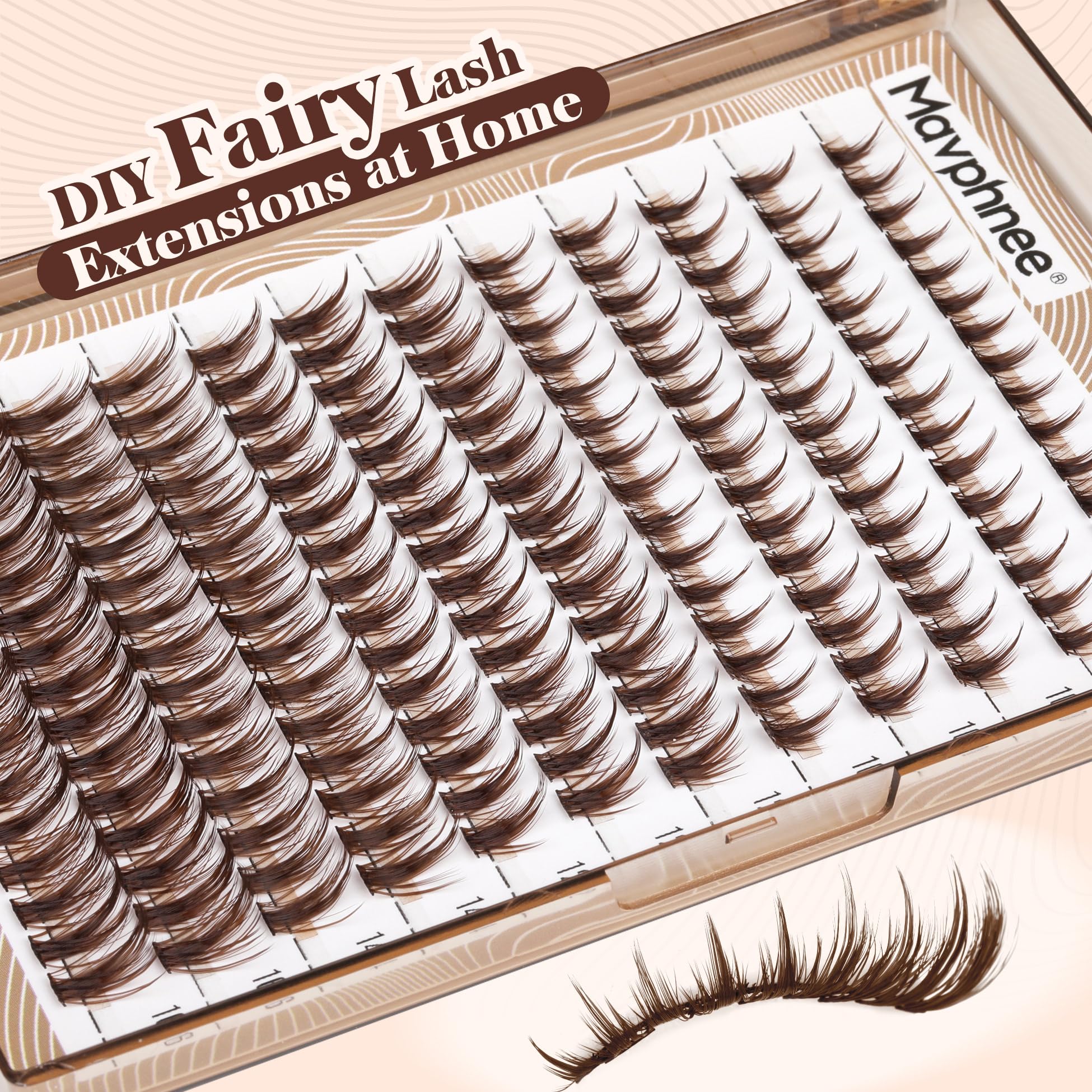 Mavphnee extensions-faux-mink-bruns-fibres-synthétiques: look durable et agréable