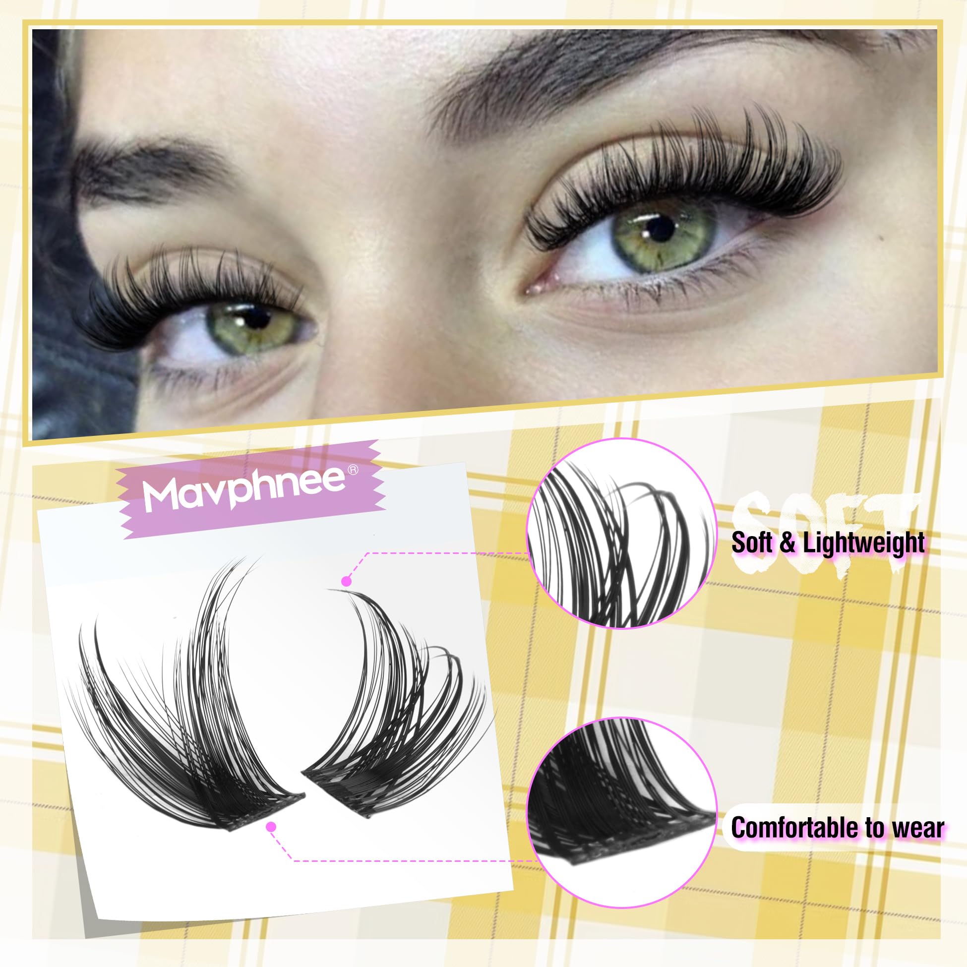 Mavphnee cils – groupes à courbe D pour ouvrir le regard.