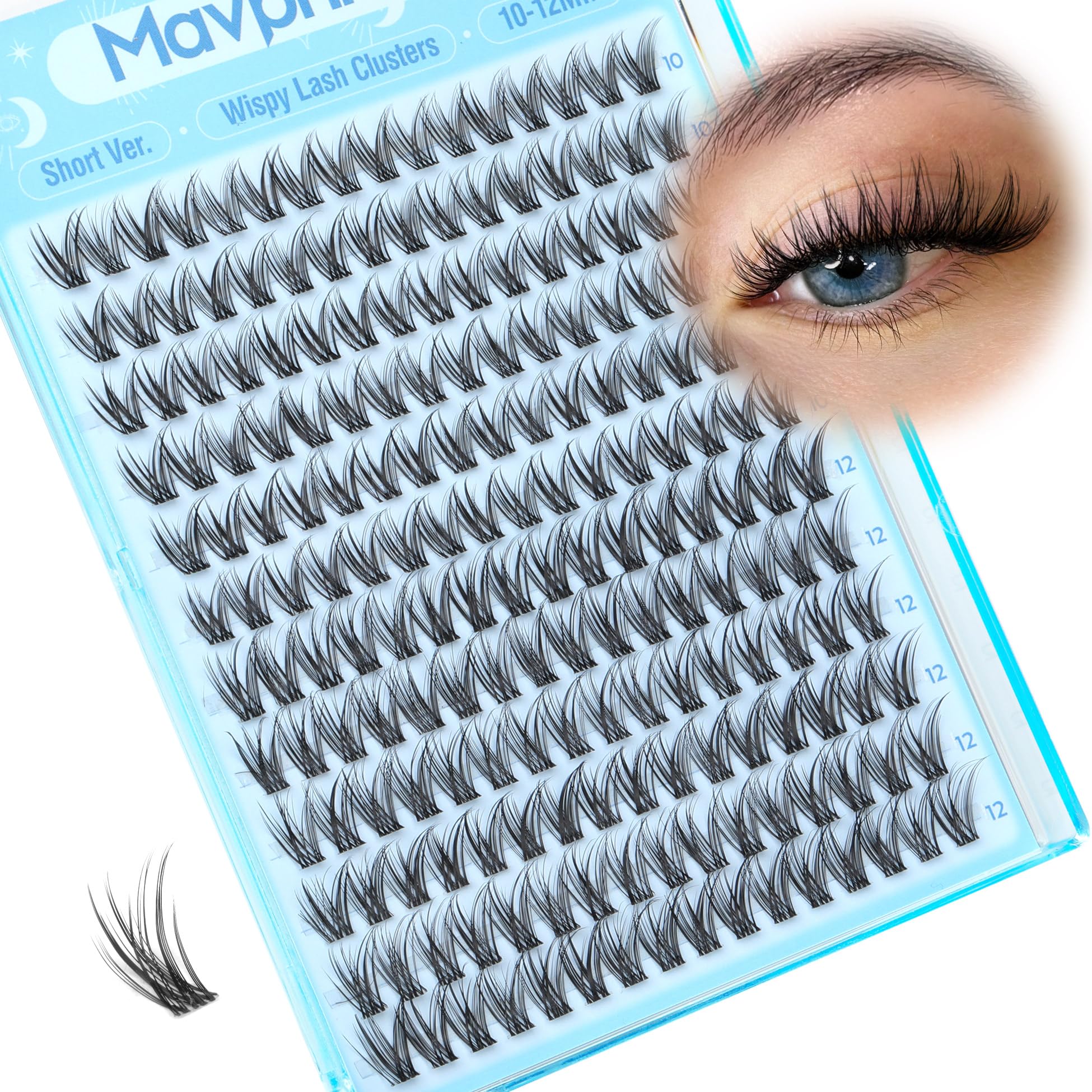 Mavphnee groupes cils fin 10-12mm pour un regard naturel au quotidien.