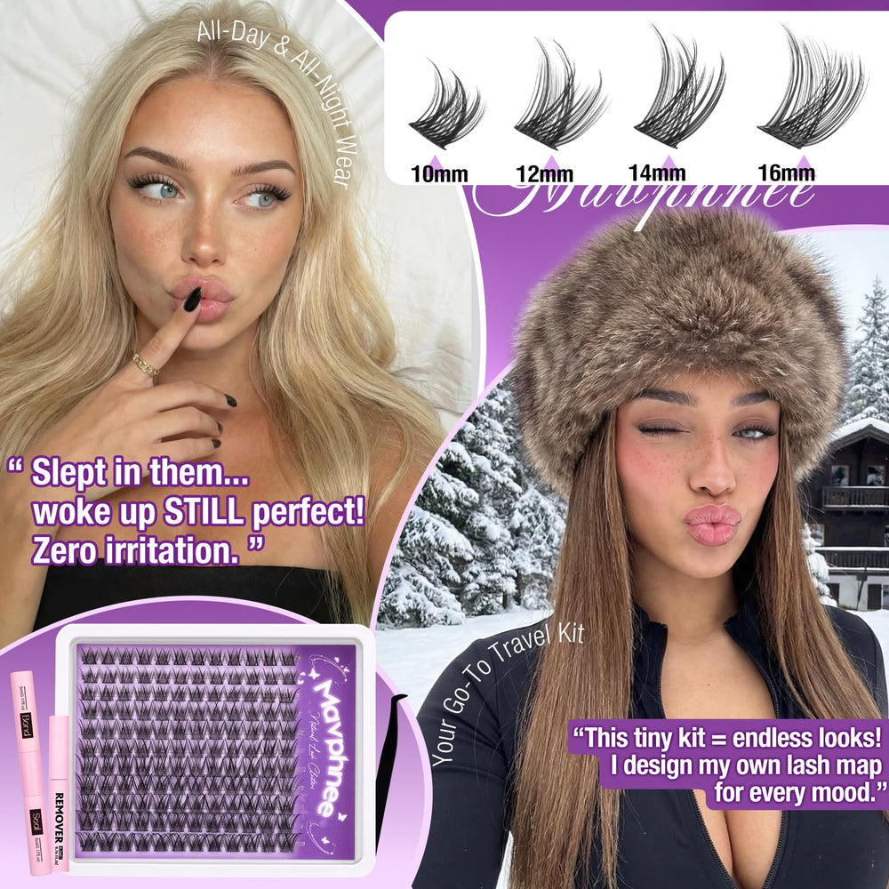 Mavphnee kit cils multi-longueurs permet des looks naturels ou audacieux.