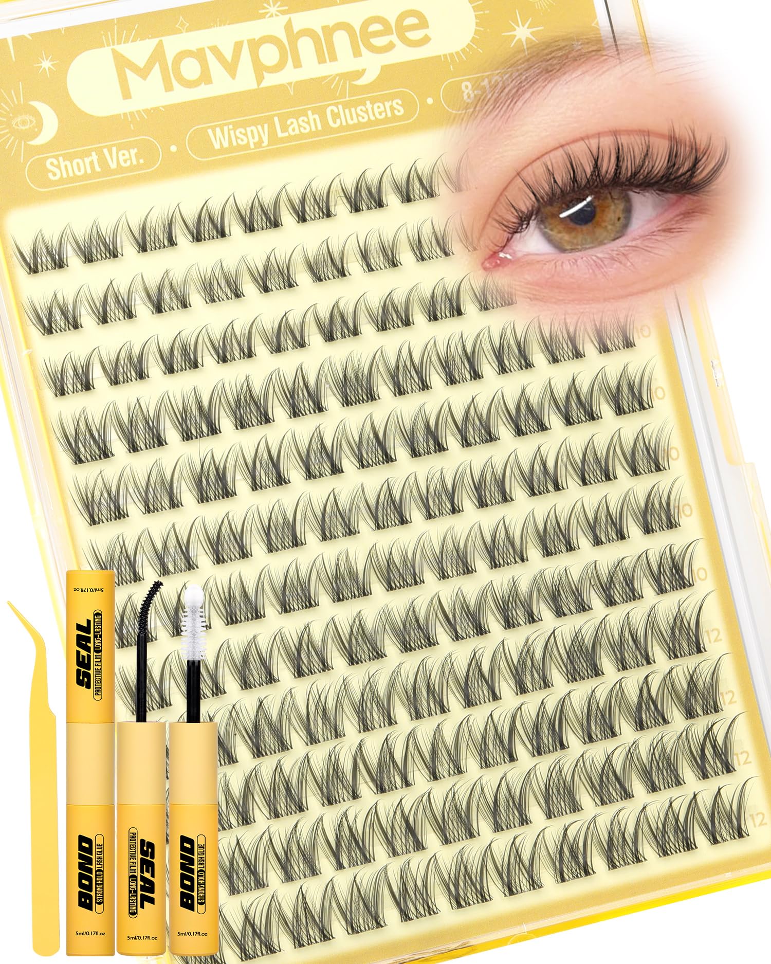 Mavphnee kit ensembles cils 8-12mm pour un look naturel et sophistiqué.