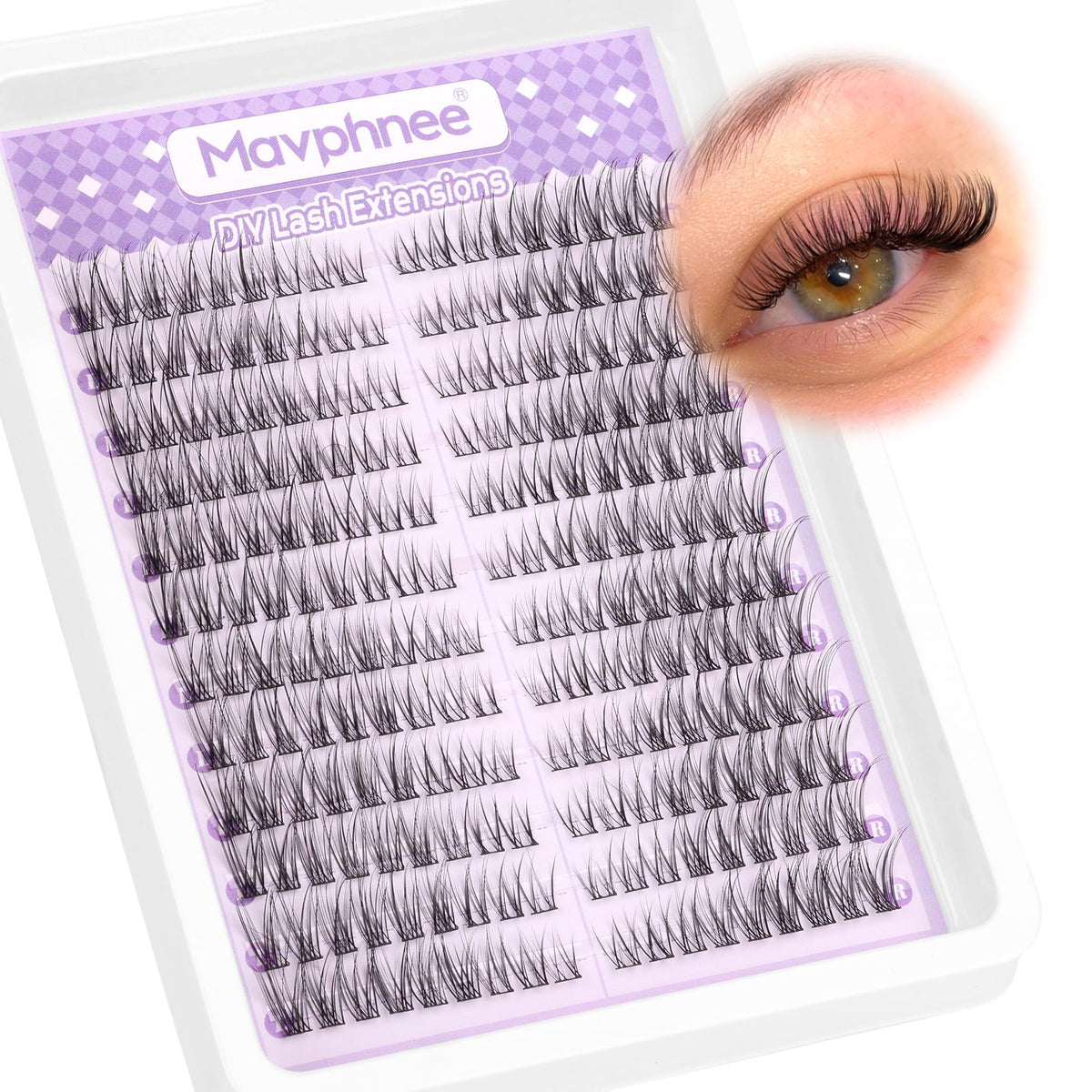 Mavphnee Lash Clusters gauche, pose facilite et regard naturel.