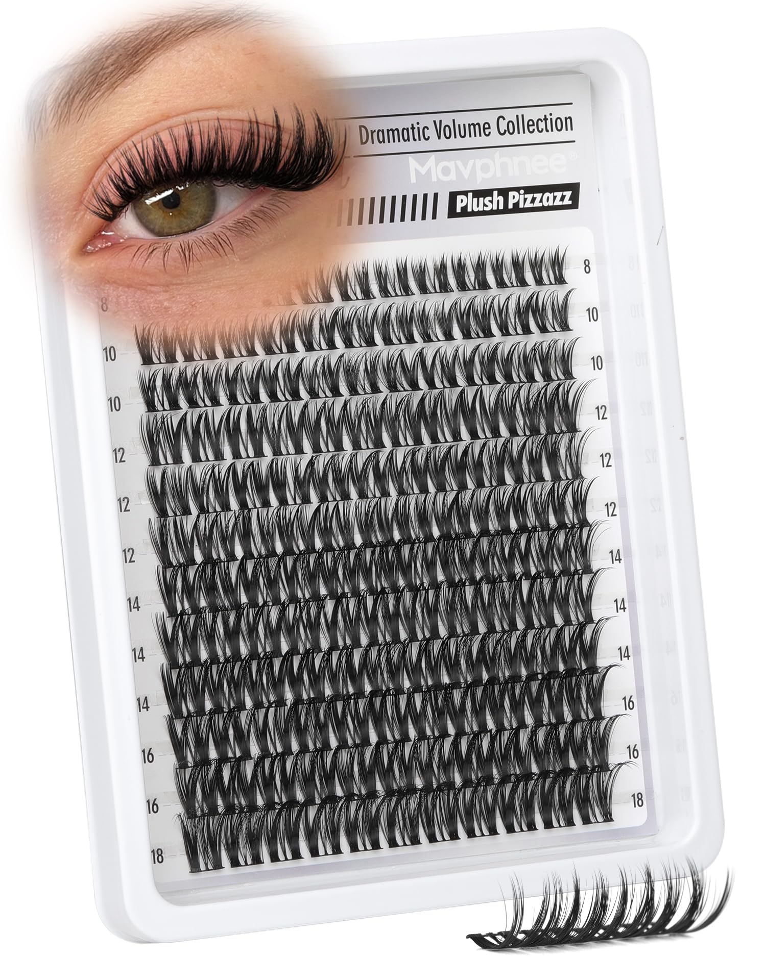 Mavphnee clusters de cils, effet plumeux pour un regard lumineux.