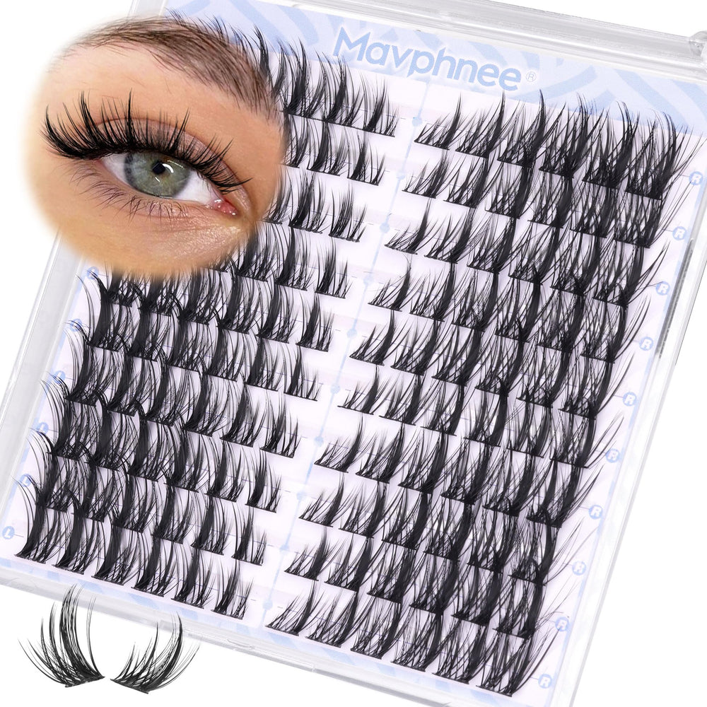 Mavphnee Manga Lash Clusters oeil-chat à pics, regard oeil-de-chat net et audacieux.