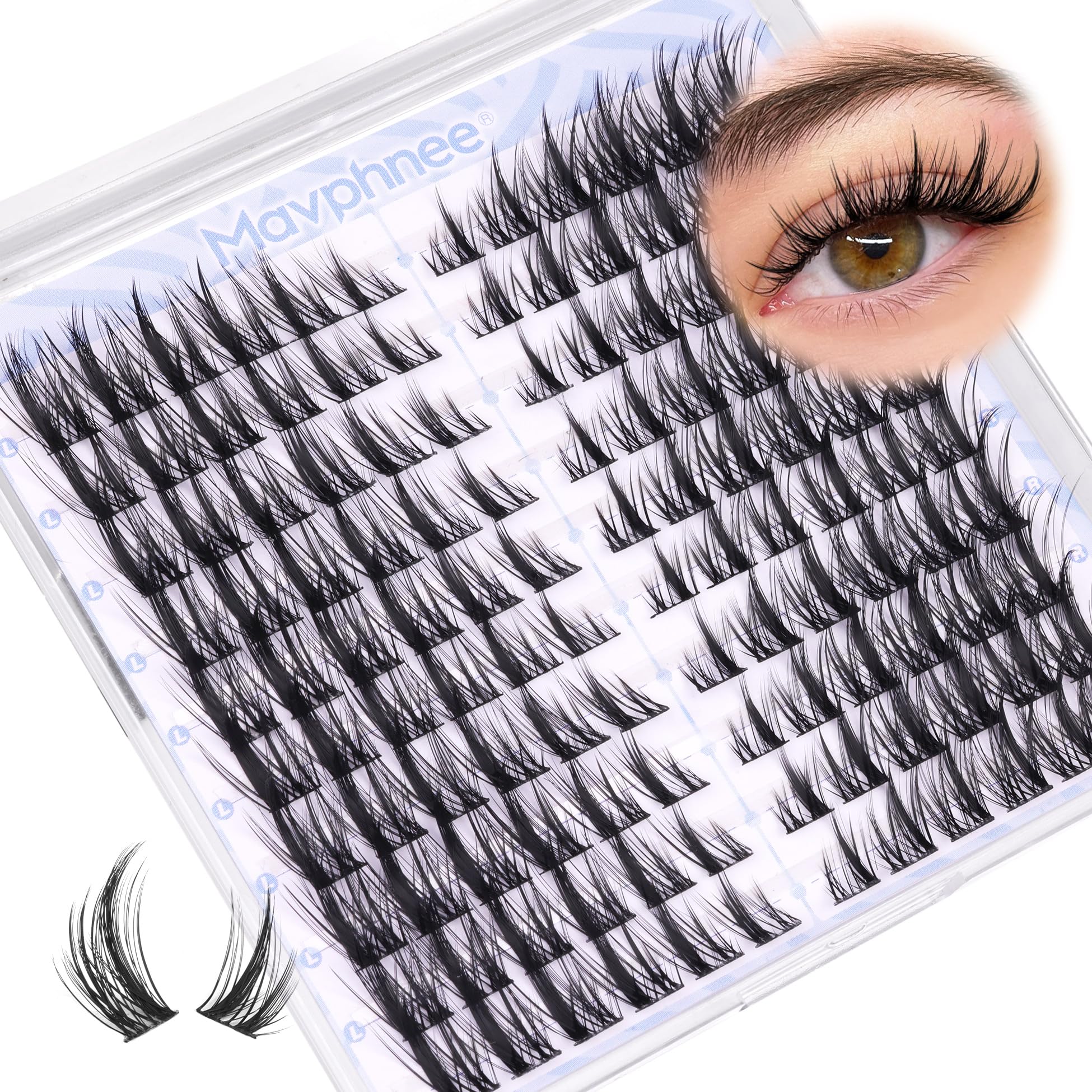 Mavphnee Manga Lash Clusters oeil-chat durable et réutilisable pour plusieurs applications.