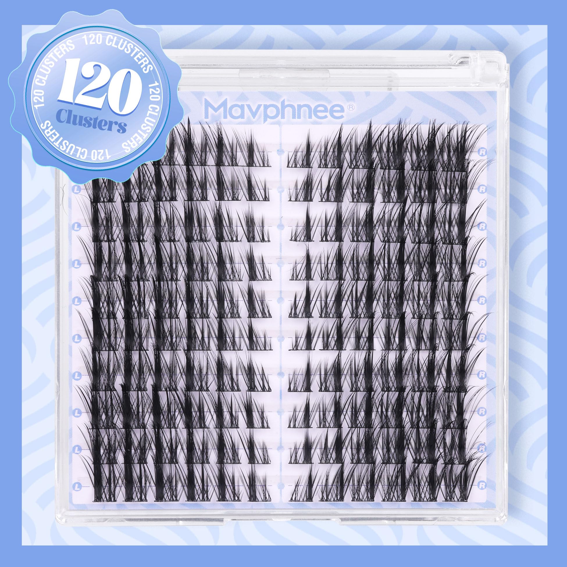 Mavphnee Manga Lash Clusters oeil-chat lift doux, effet plumeux léger.