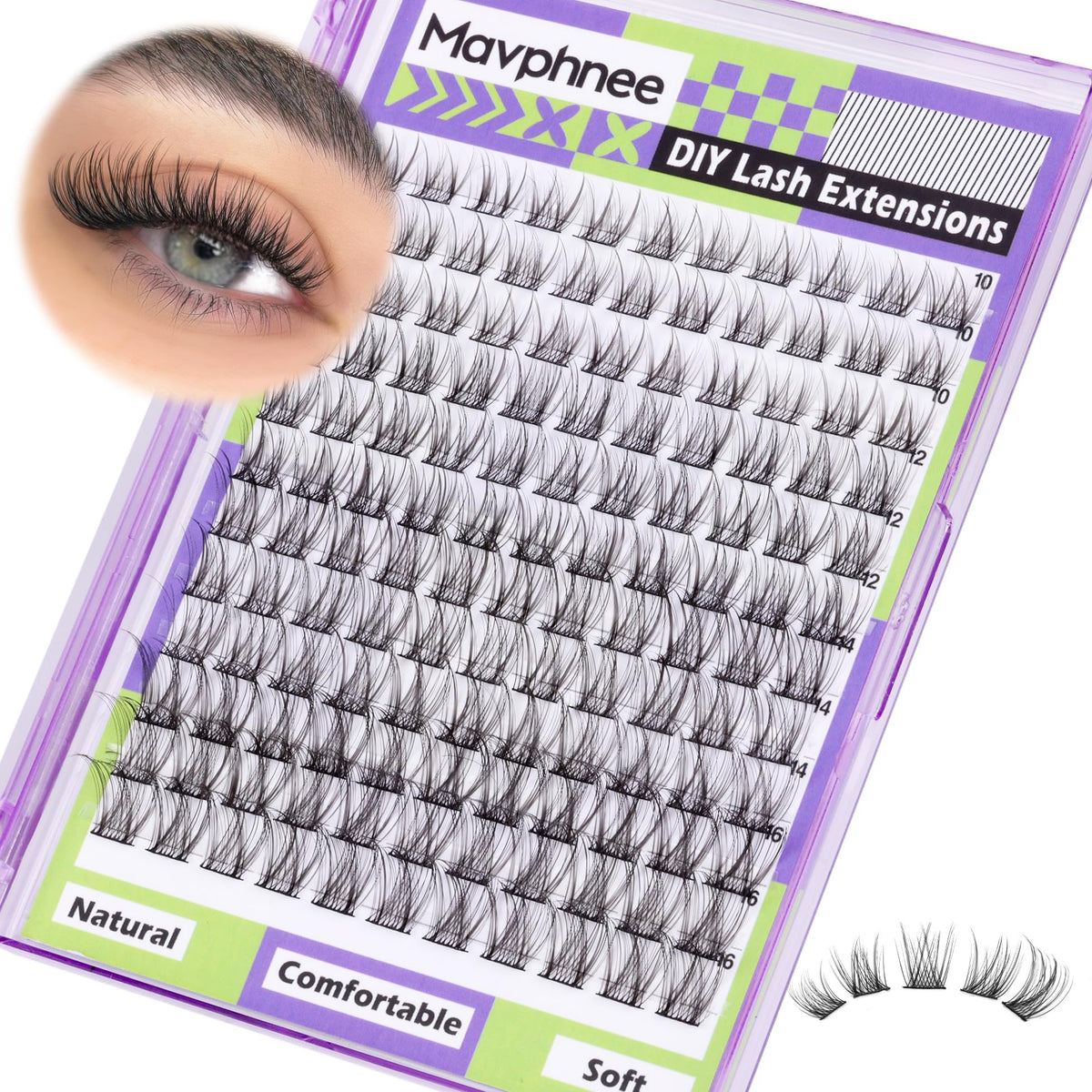 Mavphnee Regroupements Cils Naturels pour un regard subtil et élégant.