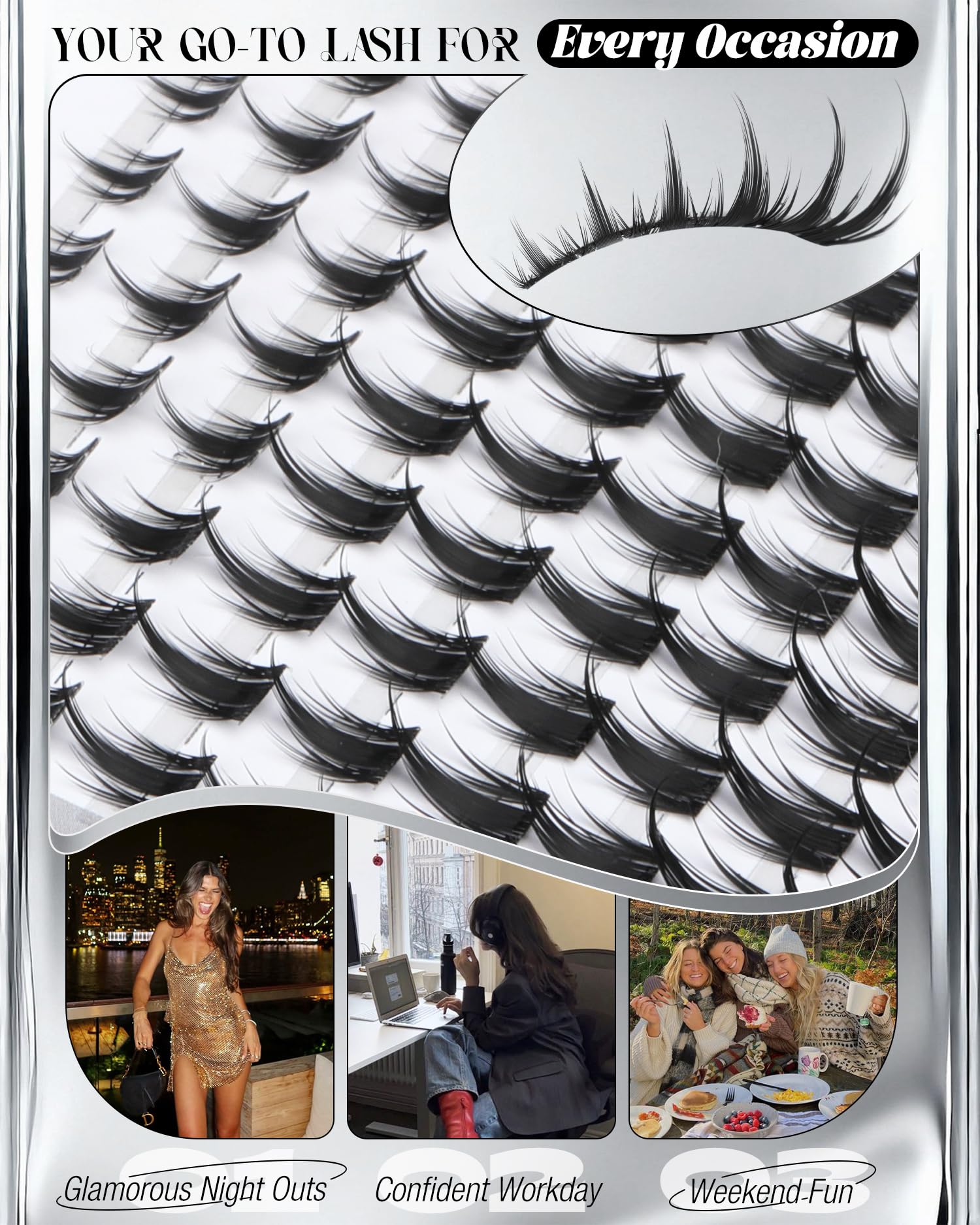Mavphnee Viva Lash Clusters 8-18mm: longueurs variables pour personnaliser votre regard manga.