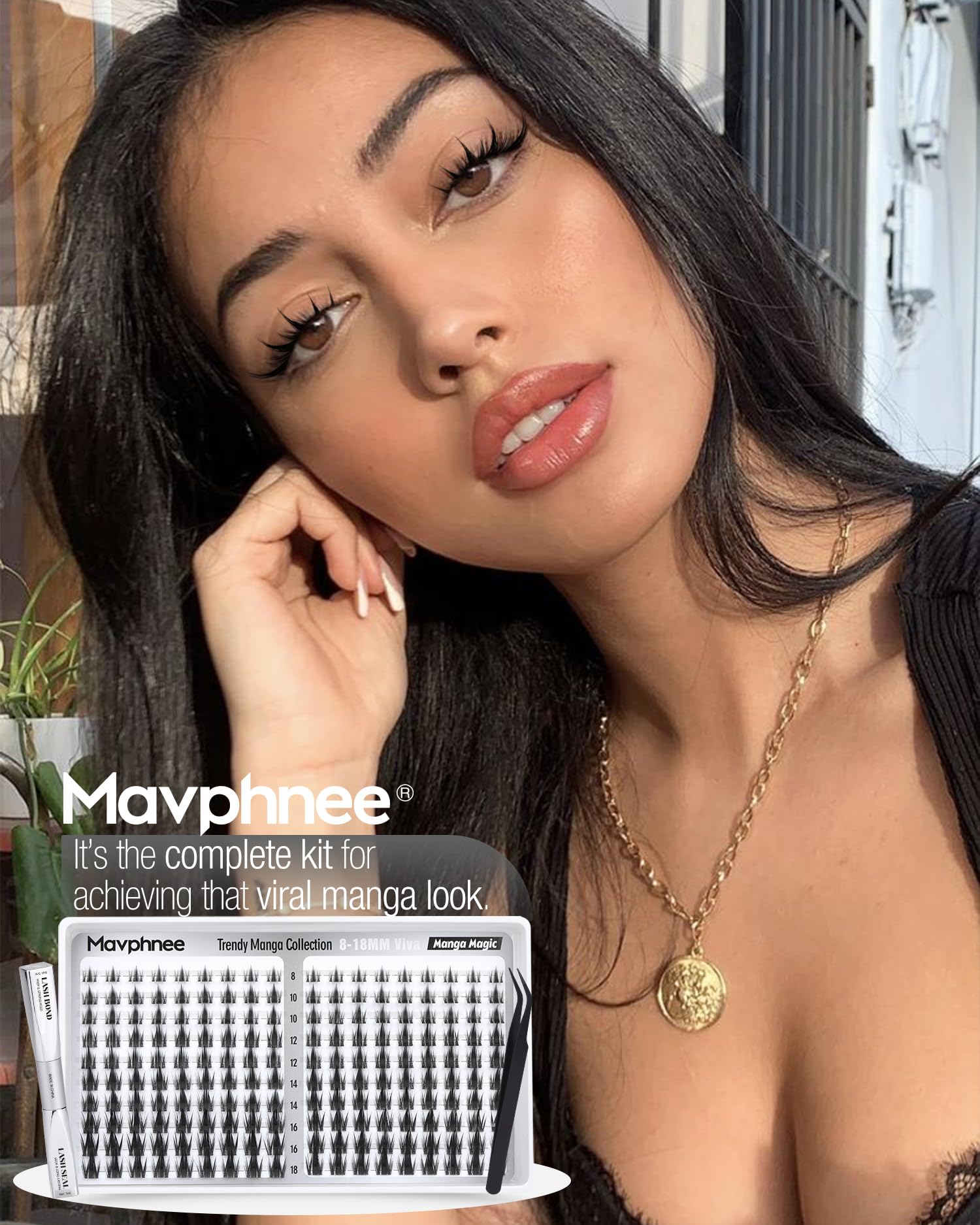 Mavphnee Viva Lash Clusters Application-Atelier: outil précis pour une pose homogène.