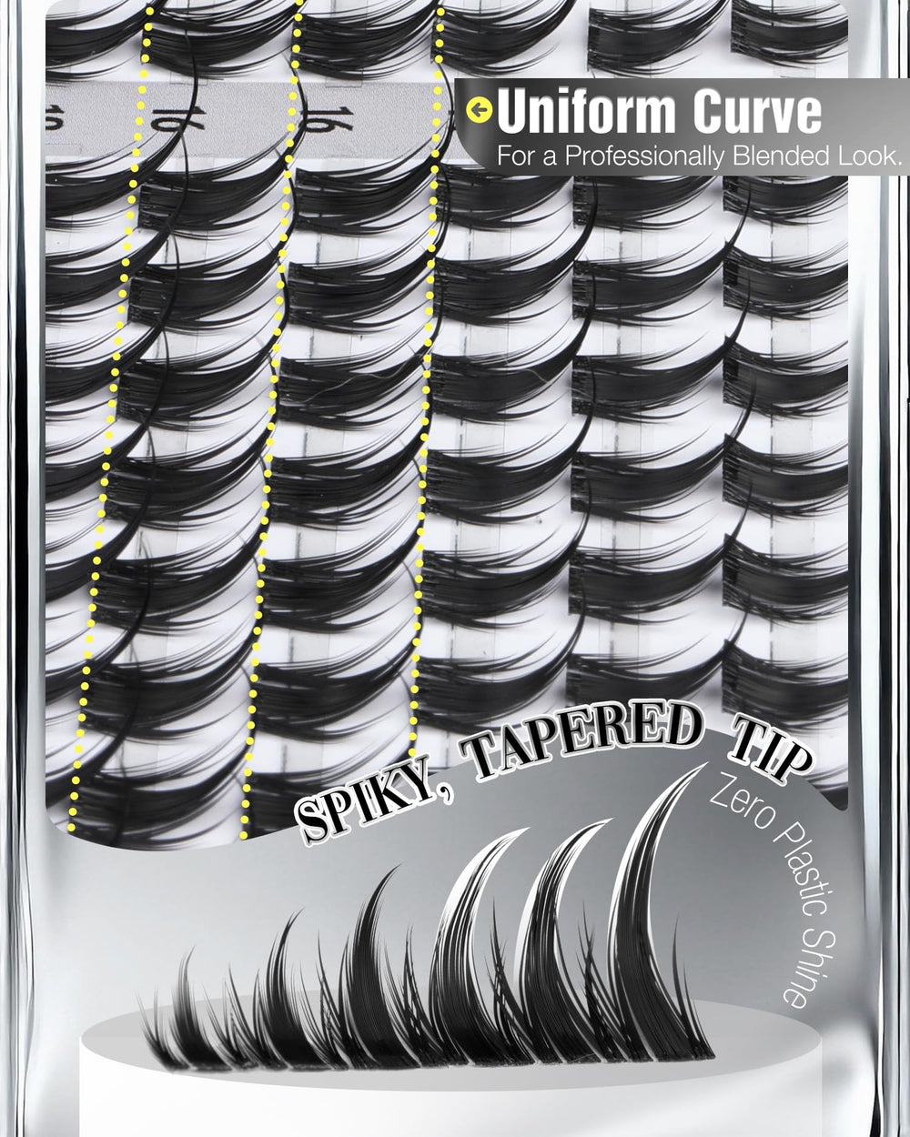 Mavphnee Viva Lash Clusters Bande-Large: base plus stable pour une pose fluide.