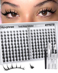 Mavphnee Viva Lash Clusters Kit-ensemble: ensemble complet pour un look manga durable.