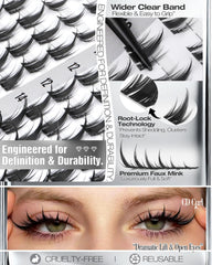 Mavphnee Viva Lash Clusters Pinces-Precises: application plus stable pour débutants et pros.