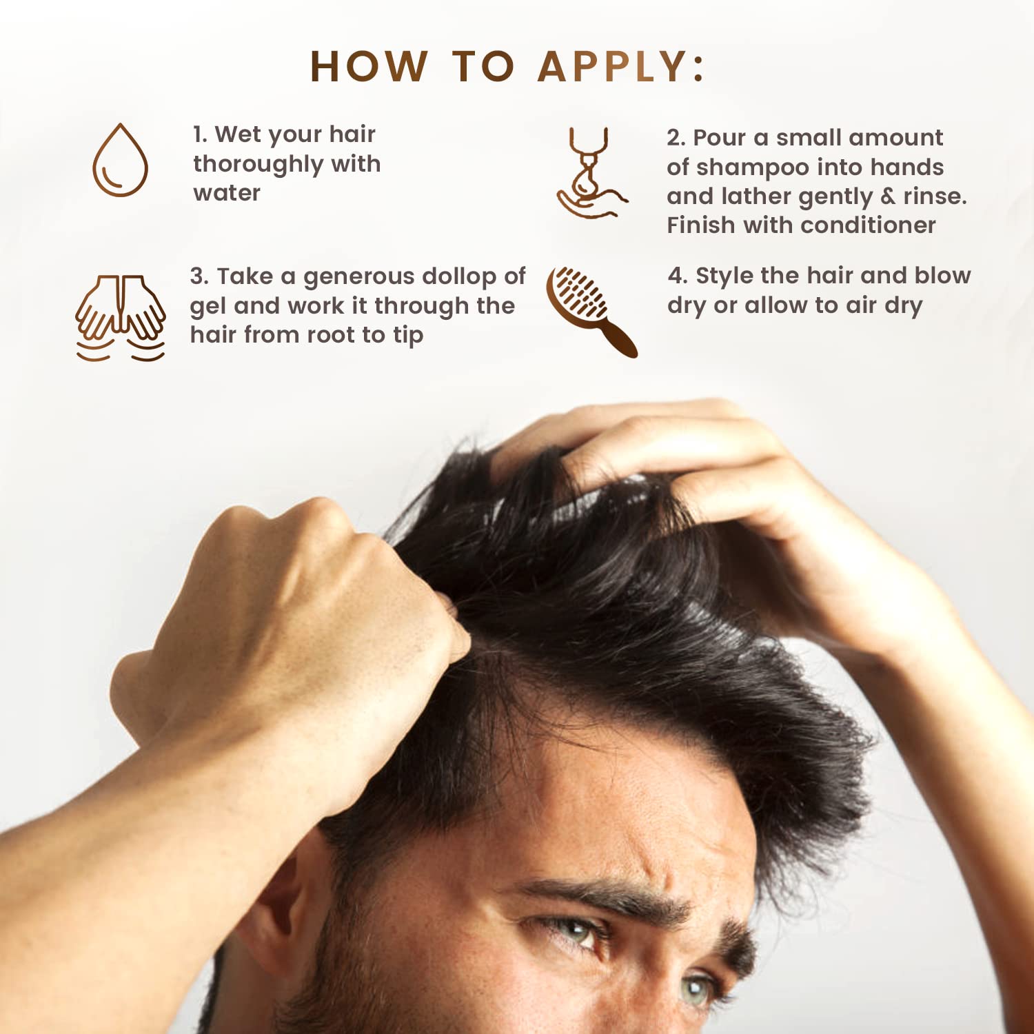Utilisation quotidienne facile avec Max Green Alchemy Scalp Rescue Gel pour dompter les frisottis.