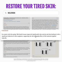 MAXCLINIC Time Return Melatonin Cream — application sur le visage pour revitaliser la peau.