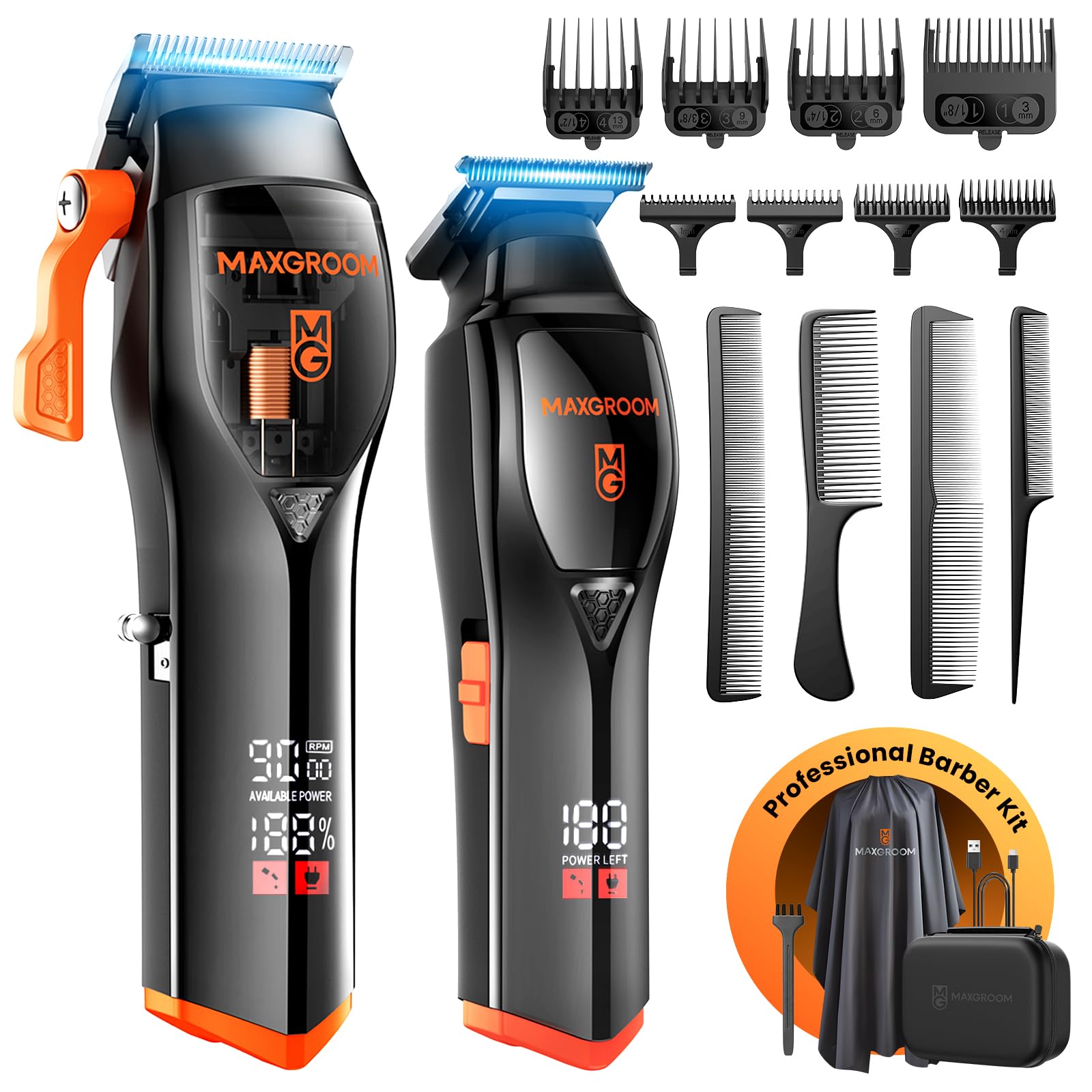 MAXGROOM tondeuse-professionnelle-9000rpm, idéale pour des coupes nettes à domicile.