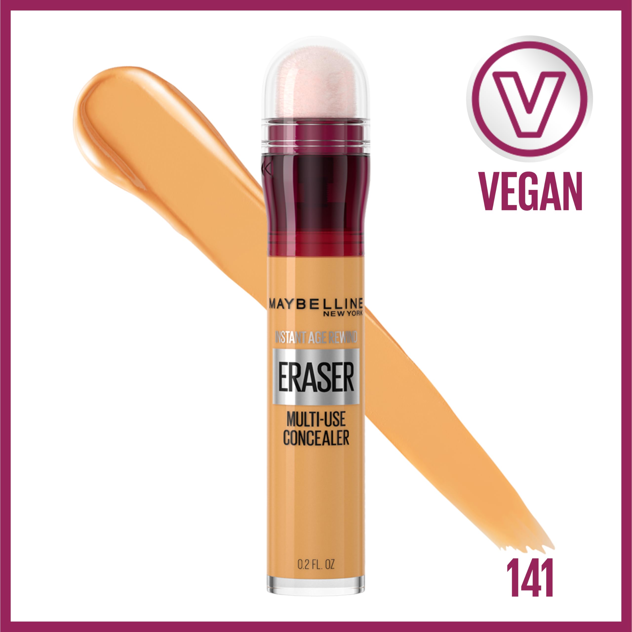 Emballage du Maybelline Age Rewind Concealer en variation pratique et portable au quotidien.