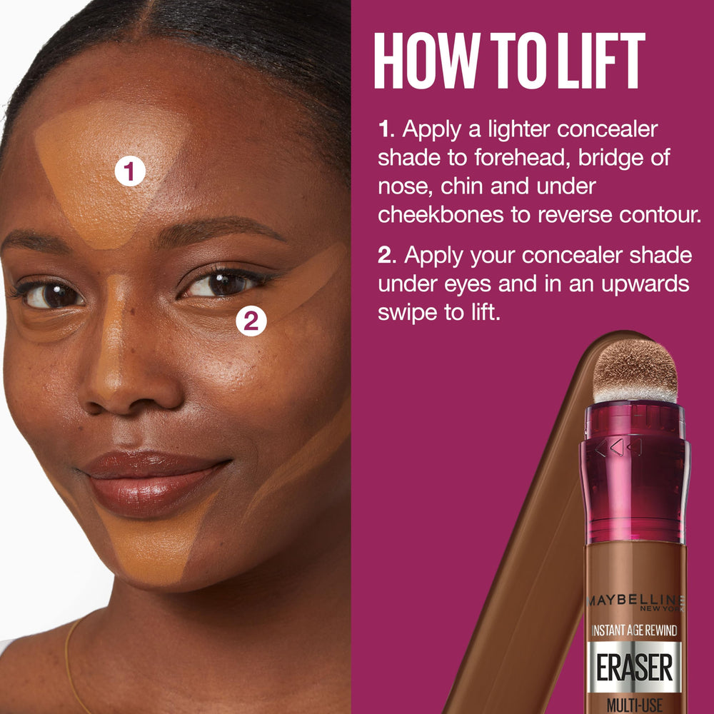 Maybelline aide à diminuer les poches et cernes pour un regard plus frais.