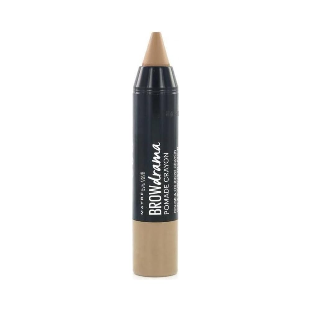 Maybelline Brow Drama Crayon 1 Blond Foncé — crayon sourcils definissant, pour un look naturel et durable.