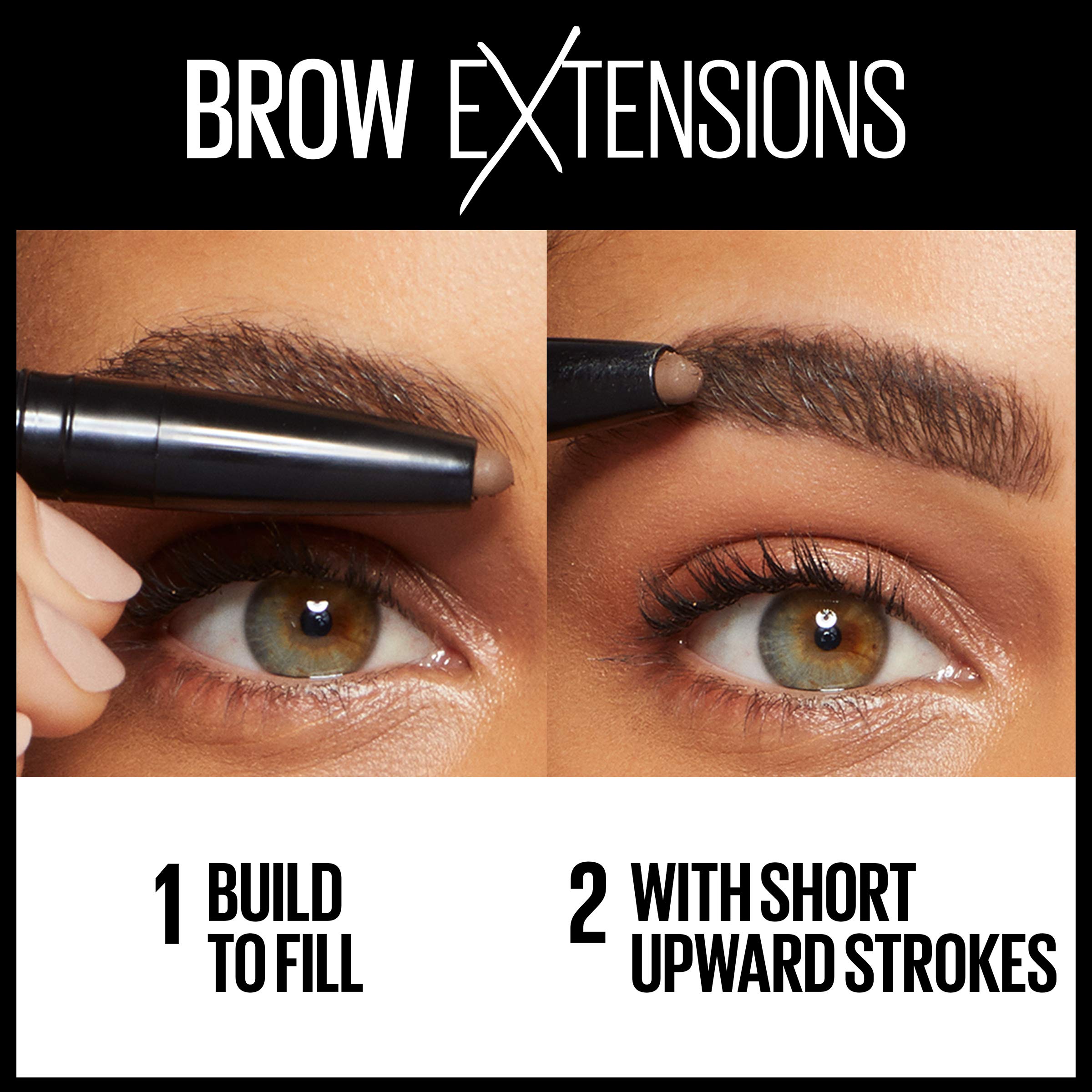Maybelline Brow Extensions épaississent les sourcils grâce aux fibres adhérentes.