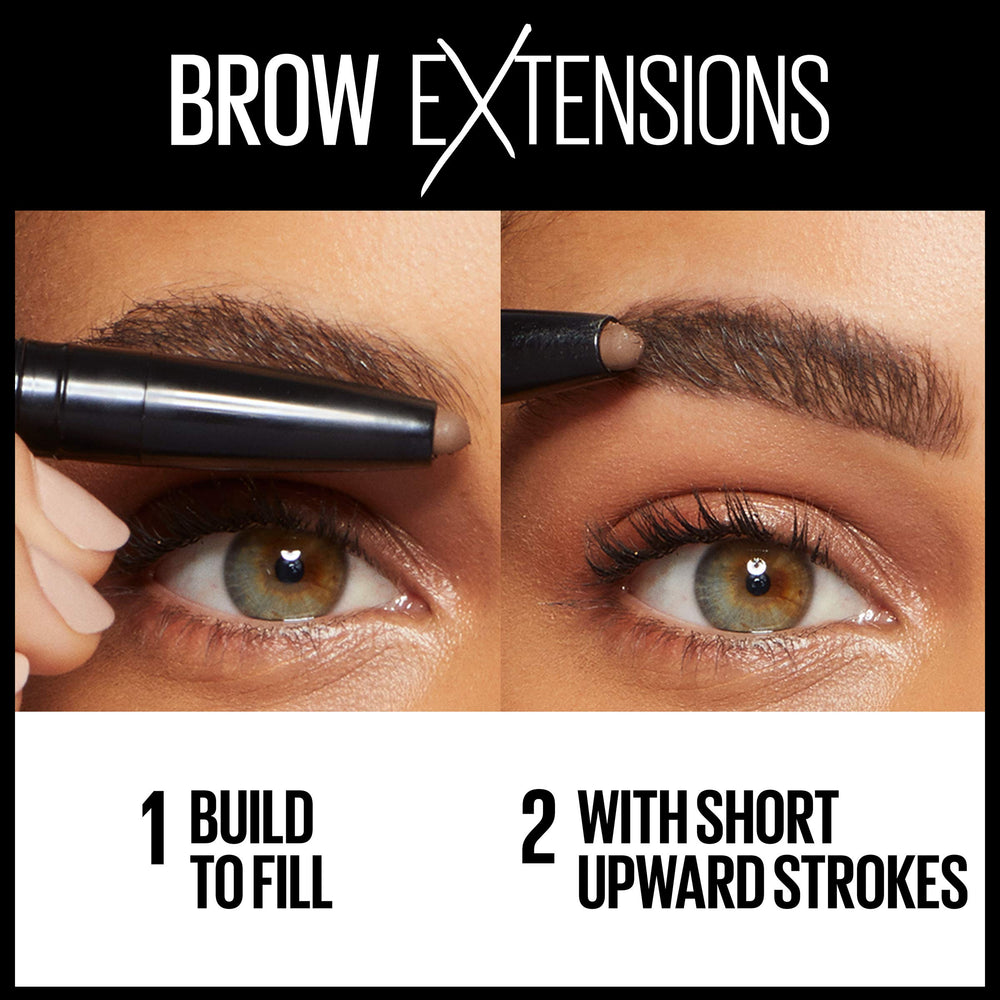Maybelline Brow Extensions épaississent les sourcils grâce aux fibres adhérentes.