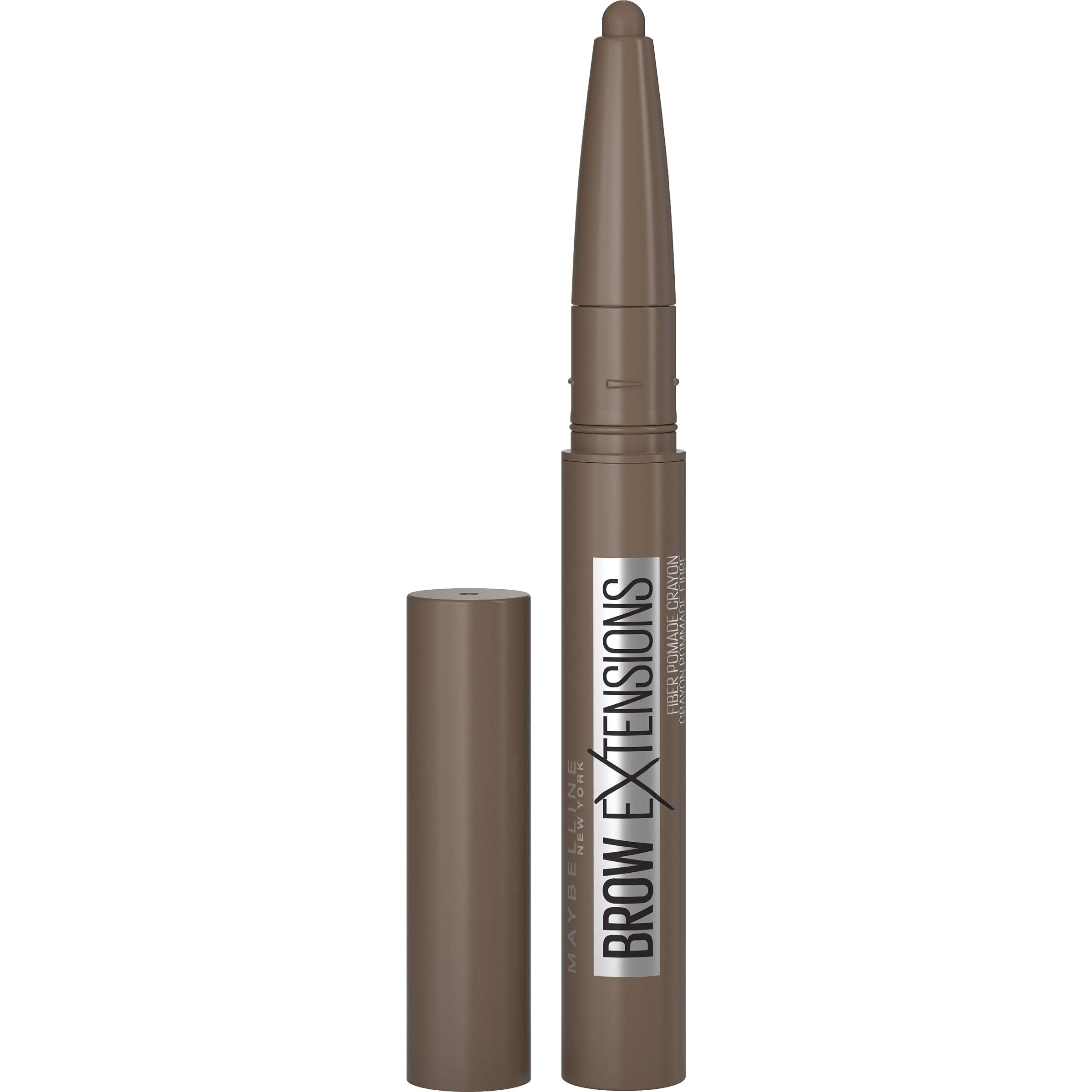 Maybelline Brow Extensions Fibre Pomade Crayon en teinte moyen brun pour des sourcils plus épais.