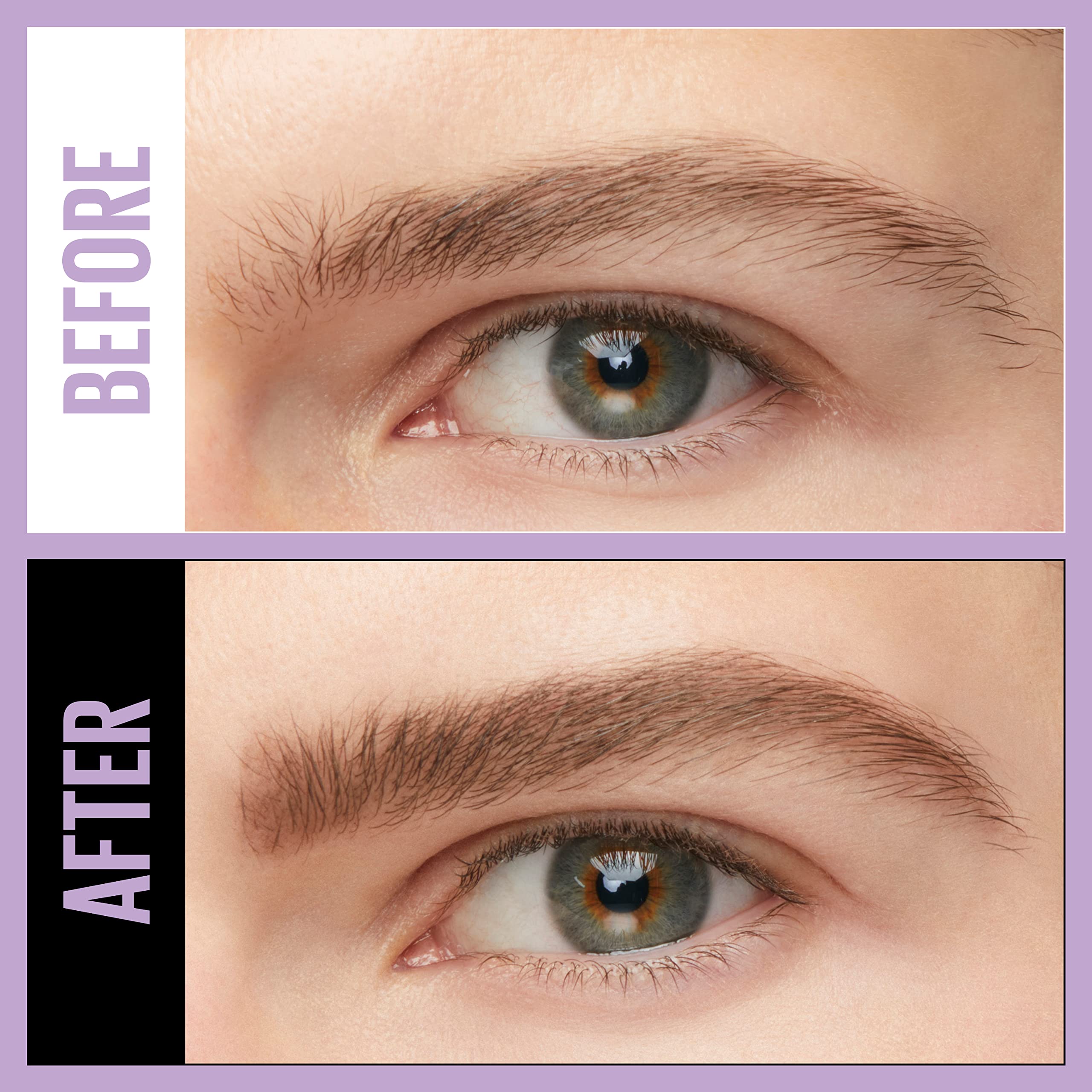 Maybelline Brow Fast Sculpt résultat après application sur sourcils sculptés.