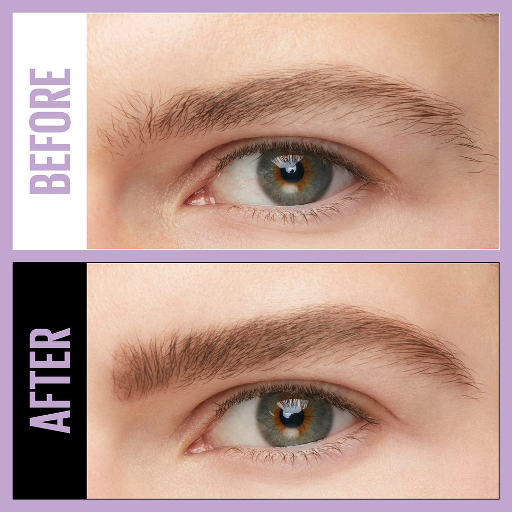Maybelline Brow Fast Sculpt résultat après application sur sourcils sculptés.
