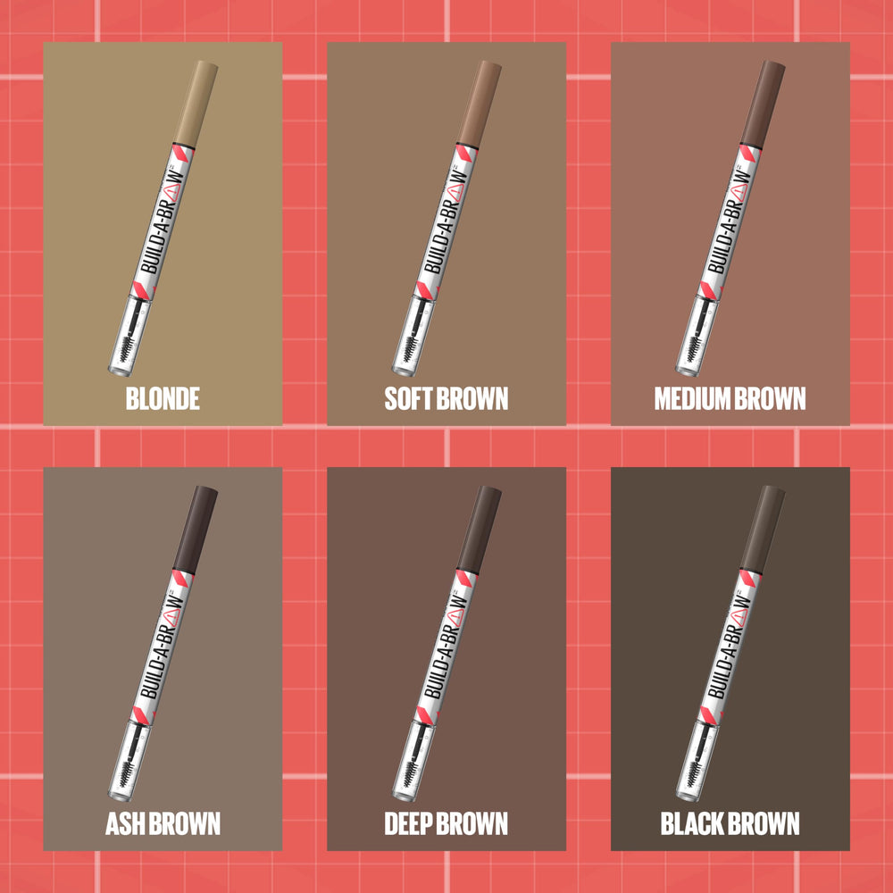 Maybelline Build-A-Brow sweat-smudge-humidity-proof formula resists life’s heat.
