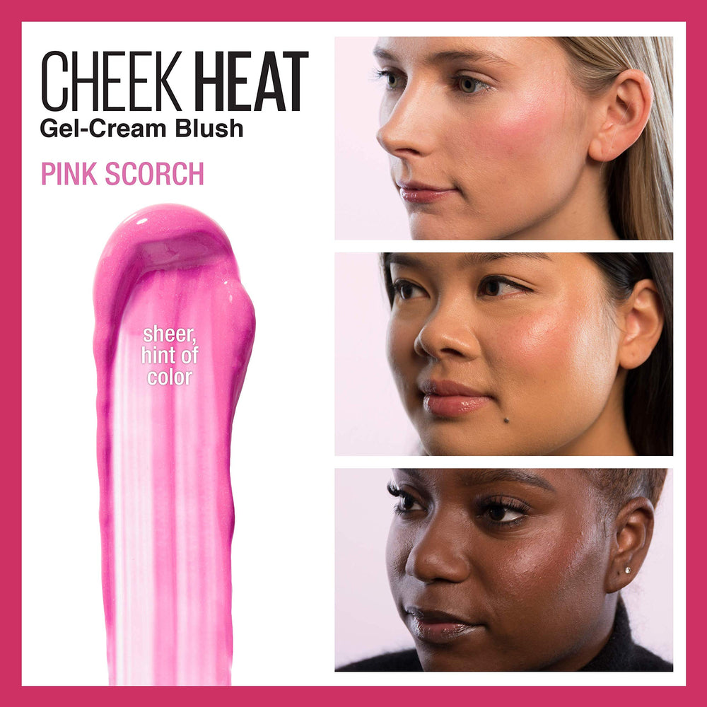 Maybelline Cheek Heat permet une application facile et une teinte modulable pour un flush subtil.