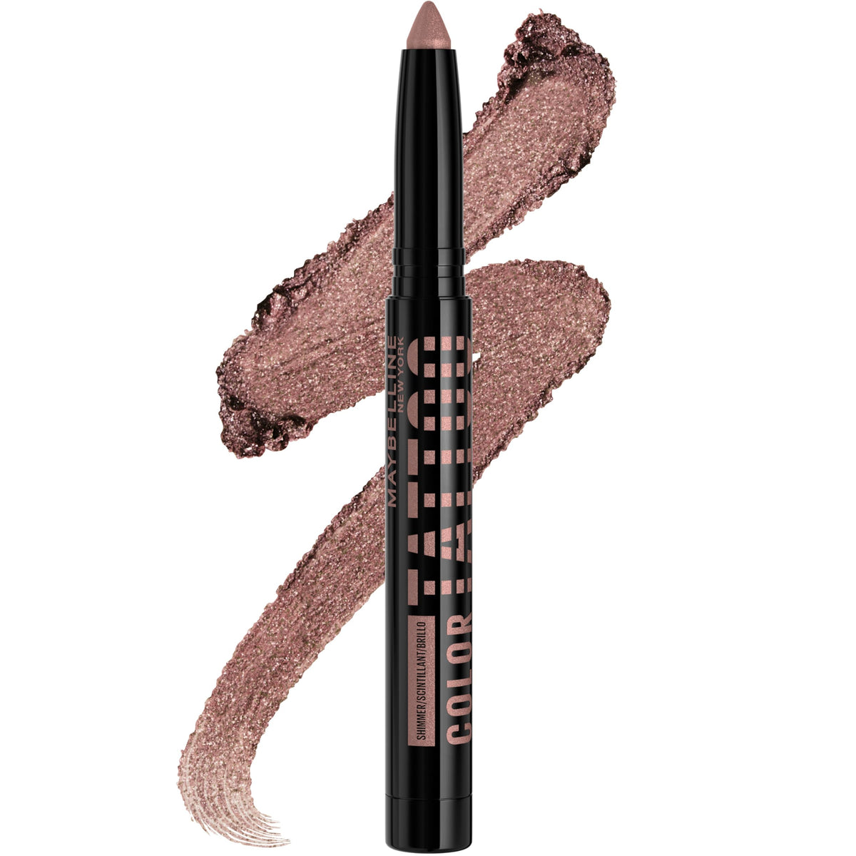 MAYBELLINE Color Tattoo Eye Stix ombre mauve scintillante et longue tenue.