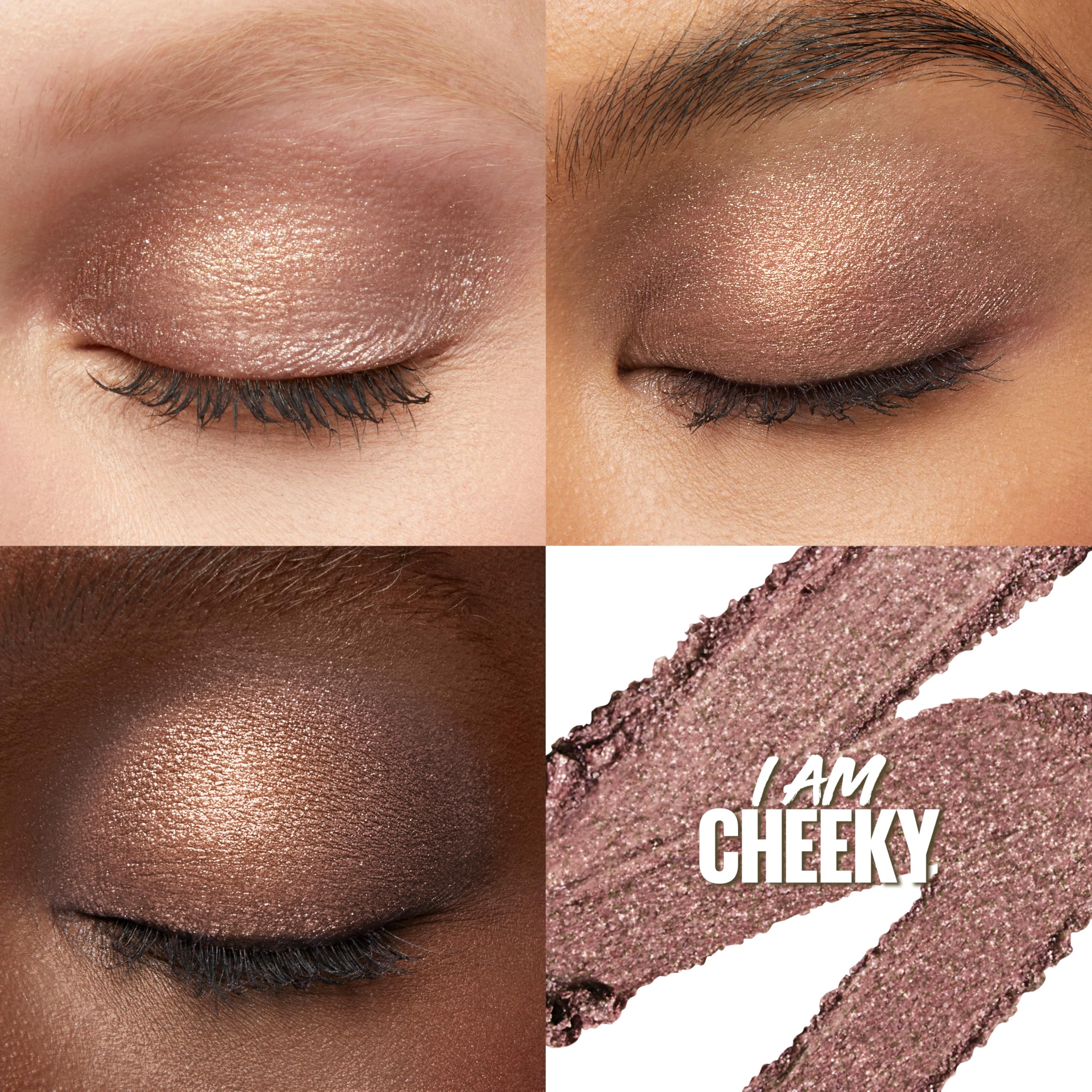 MAYBELLINE Color Tattoo Eye Stix avec taille-crayon intégré pour tracé précis.