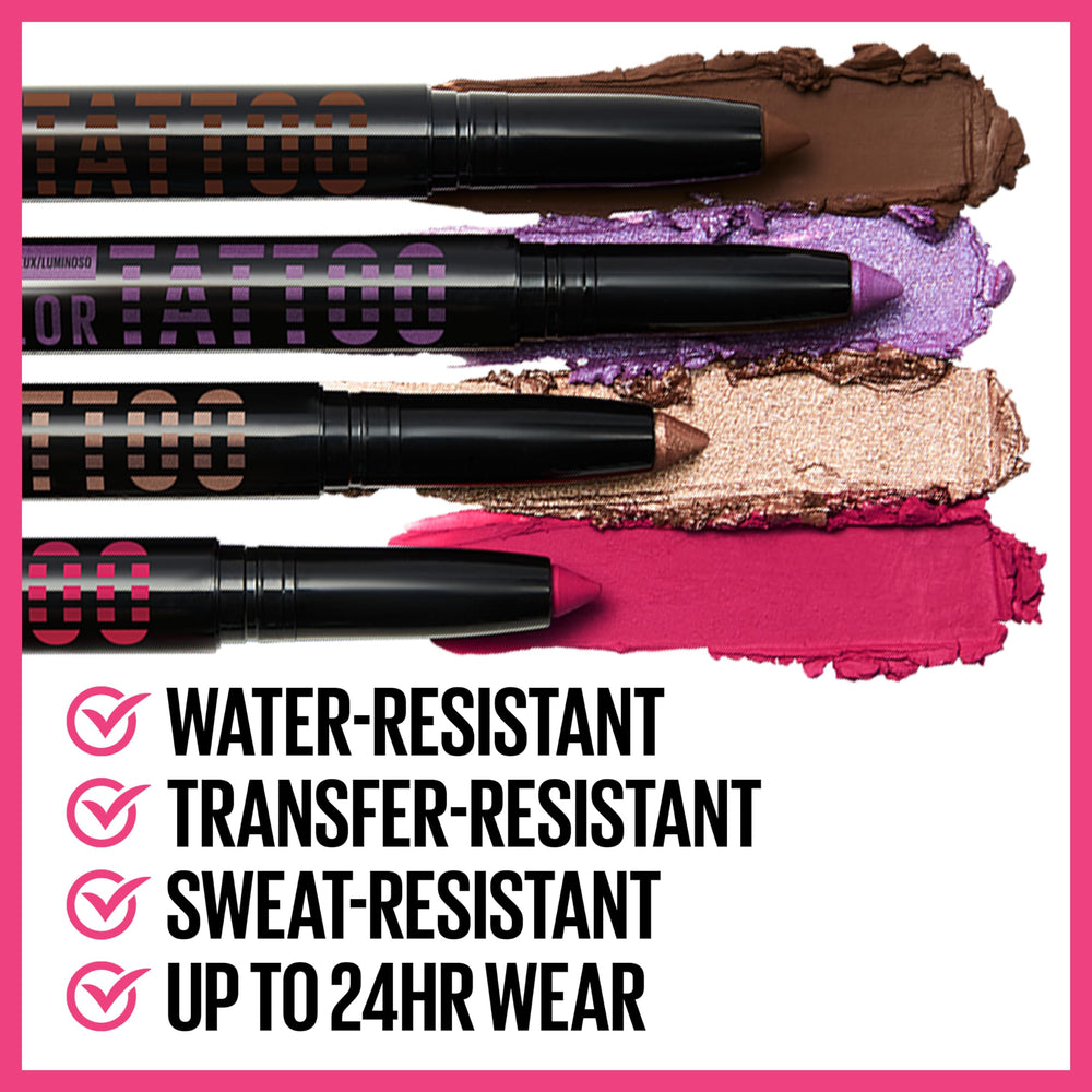 MAYBELLINE Color Tattoo Stix liner précis, ligne nette et traçage mobile.