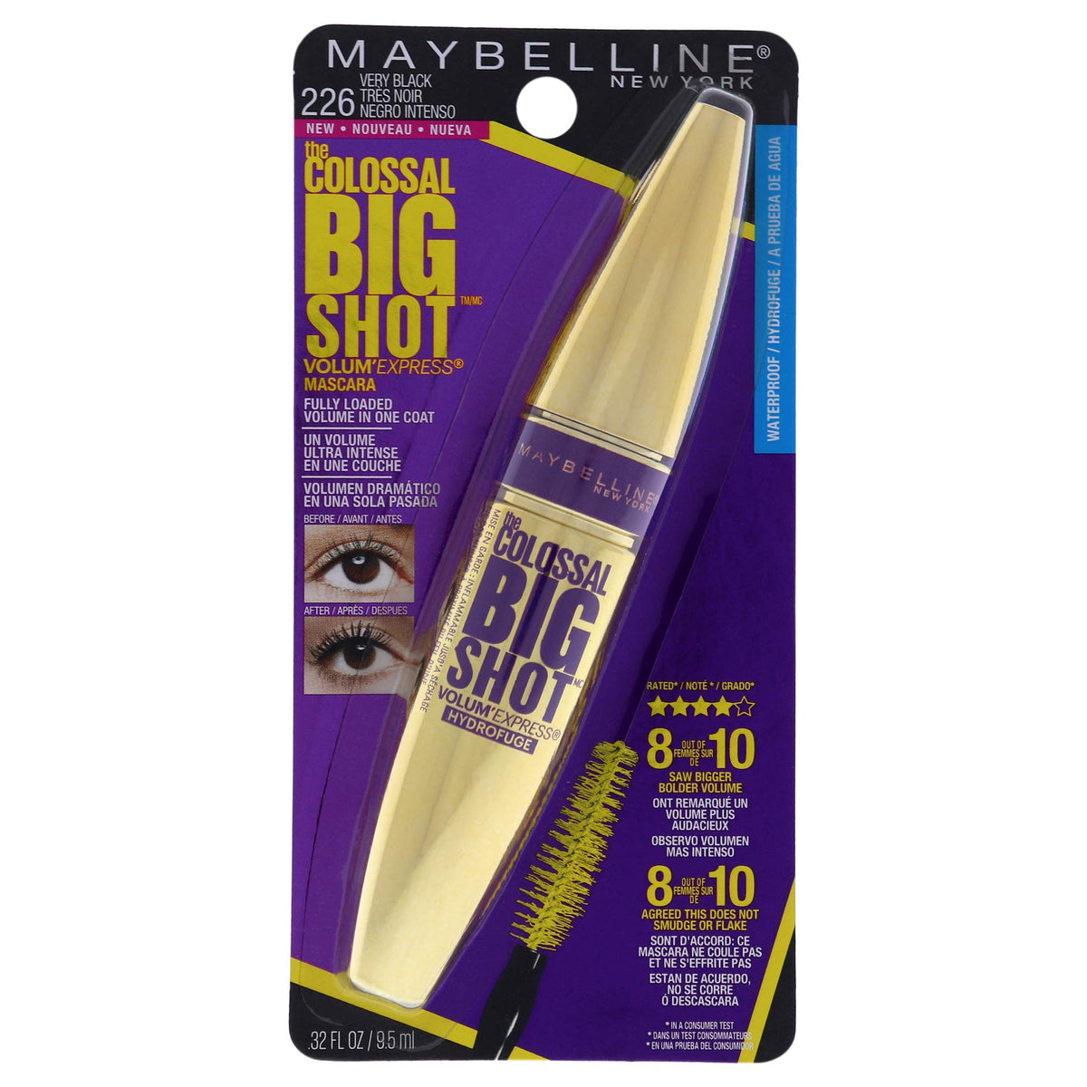 Maybelline Colossal Big Shot : brosse ondulée pour volume instantané des cils.