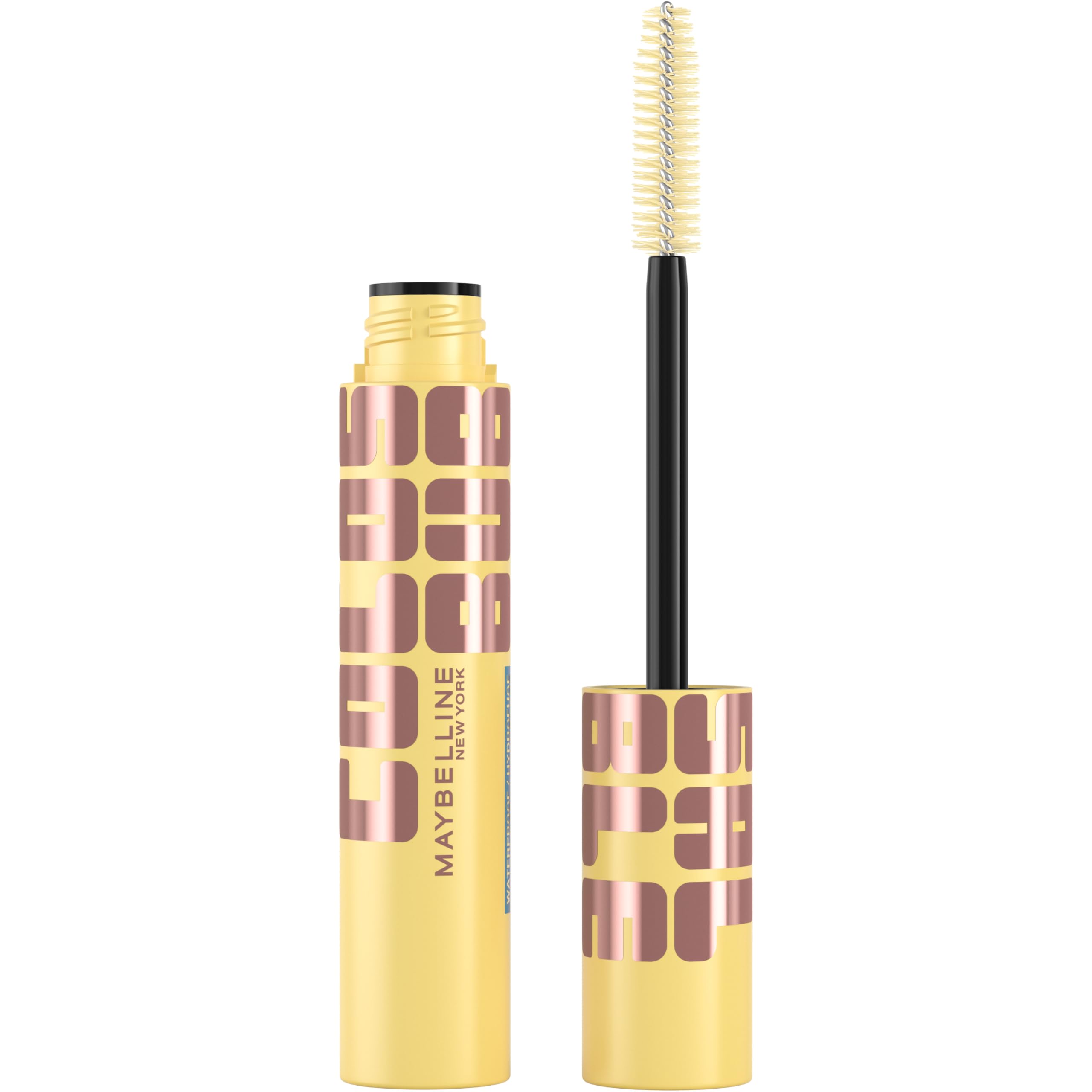 Maybelline Colossal Bubble Mascara avec brosse spirale pour cils parfaitement séparés.