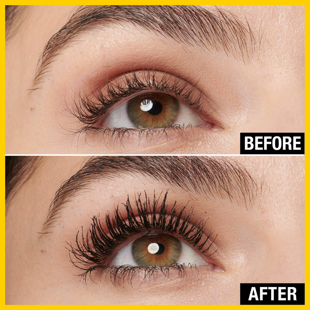 Colossal Volum' Express mascara – brosse géante maximise chaque cil avec précision.