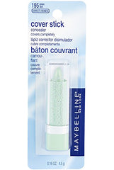Maybelline Cover Stick Correcteur Vert, application précise sur les zones rouges.